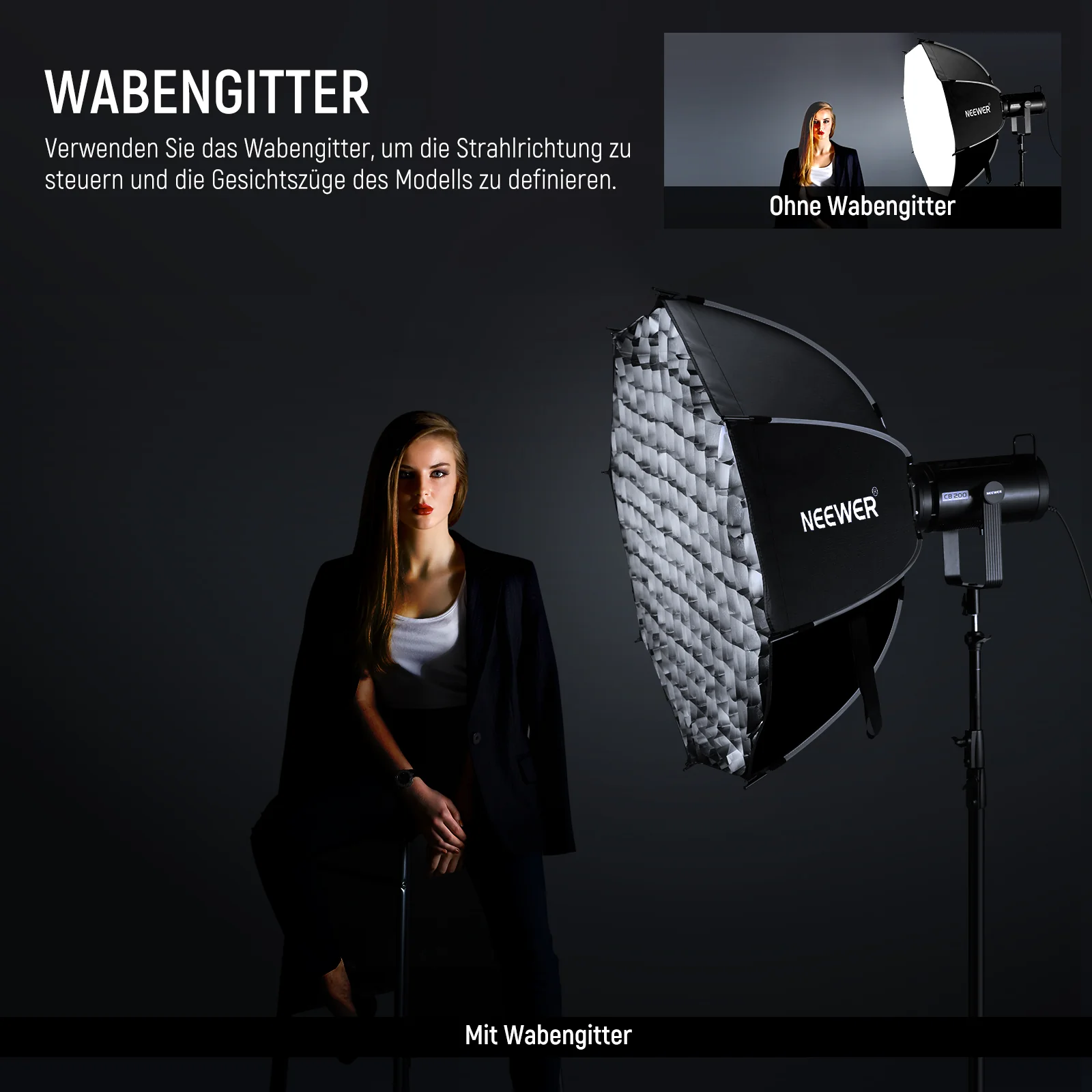 NEEWER 45CM/65CM/90CM/95CM  Achteckige(Octa) Schnellspanner Softbox - Image 4