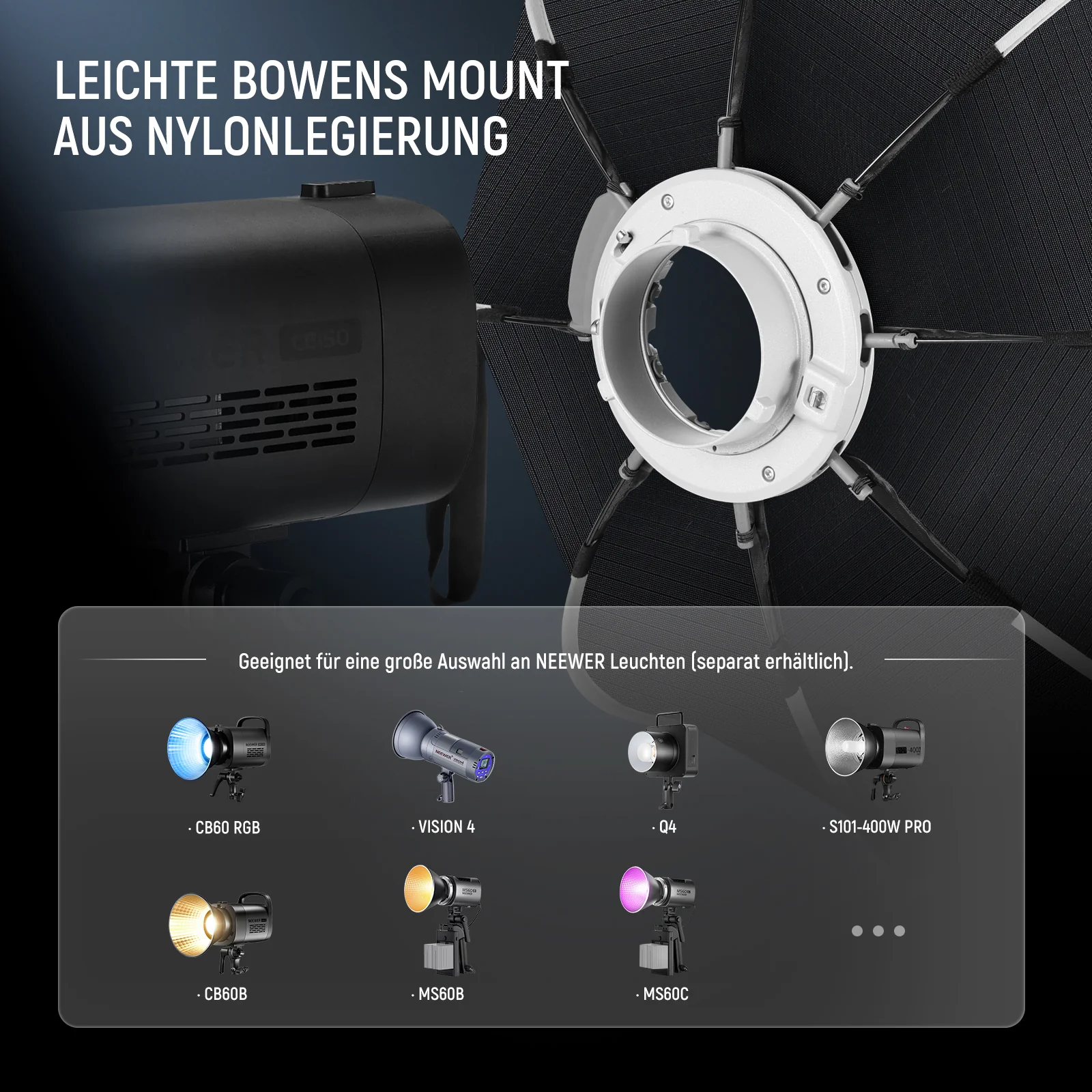 NEEWER 45CM/65CM/90CM/95CM  Achteckige(Octa) Schnellspanner Softbox - Image 6