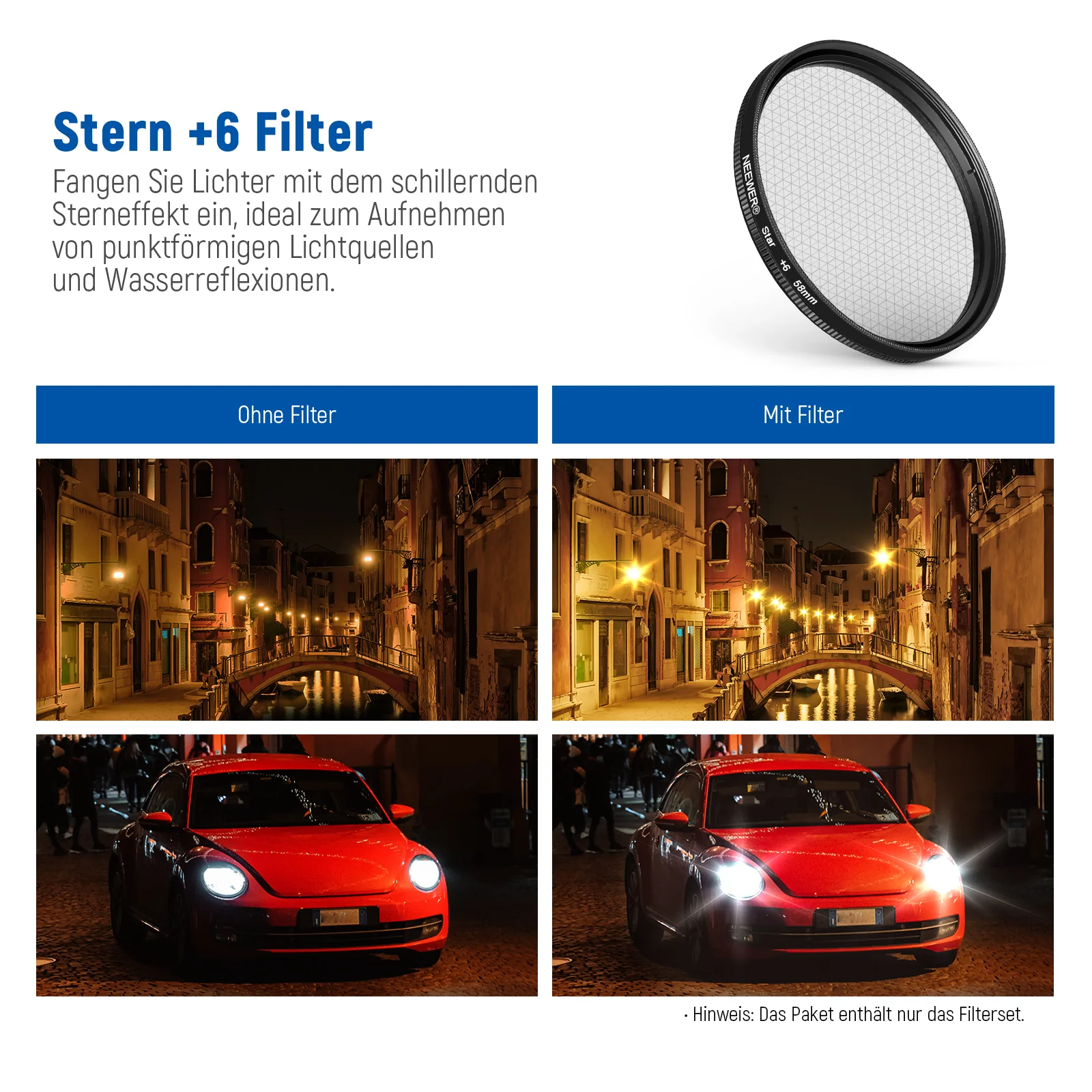 NEEWER ND+CPL+Effekt Filter Set mit Handy Phone Objektiv Klammer - Image 20