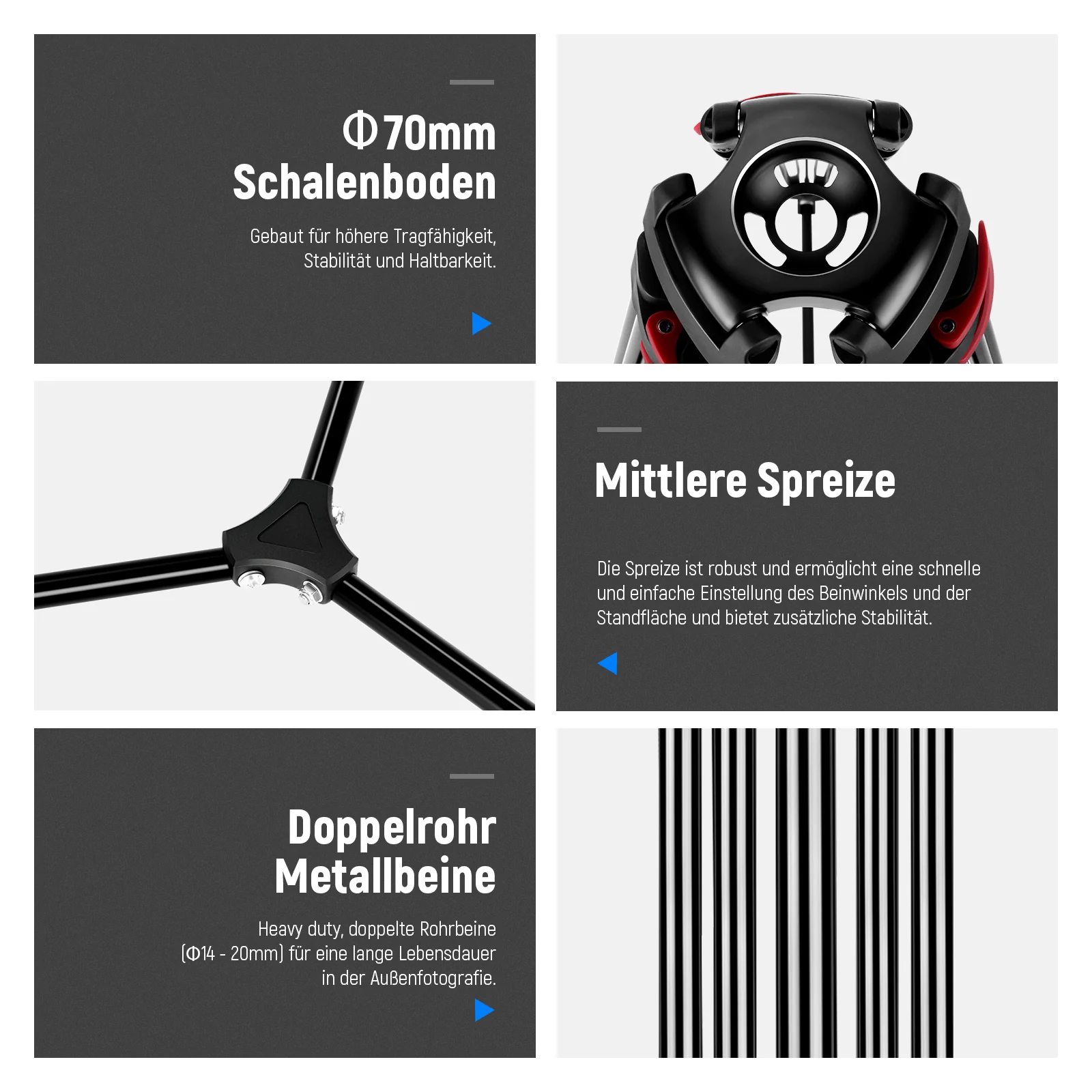 NEEWER TP-M200 200cm Schwerlast Videostativ aus Aluminiumlegierung - Image 3
