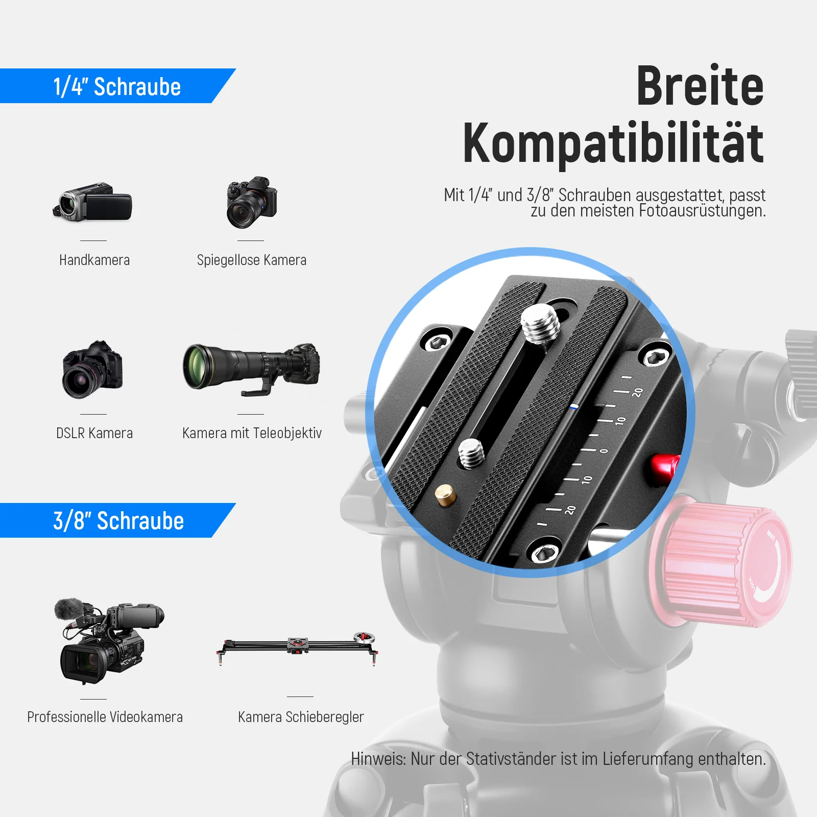 NEEWER TP-M200 200cm Schwerlast Videostativ aus Aluminiumlegierung - Image 4