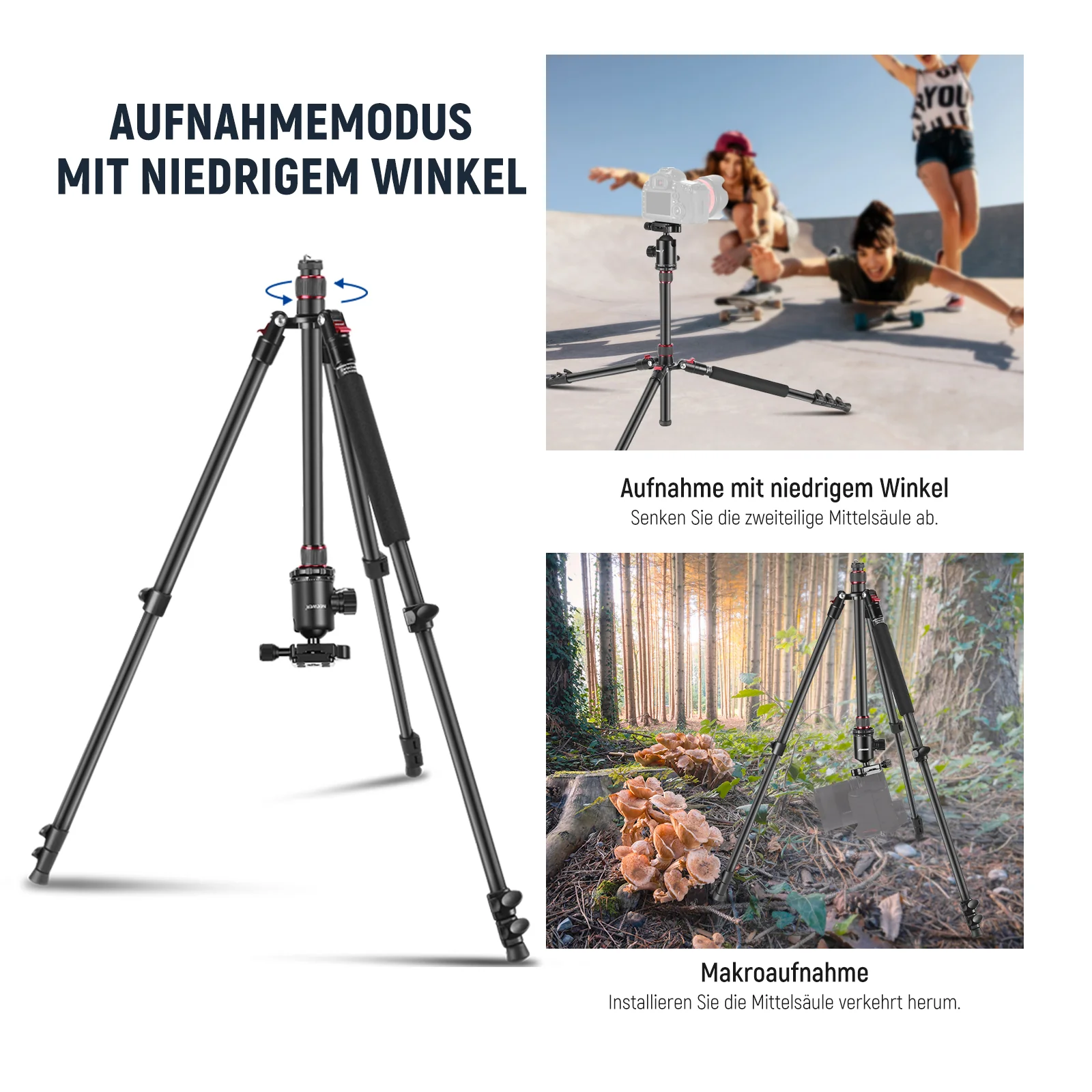 NEEWER TP77 77'' 197cm Aluminimlegierung Kamerastativ Einbeinstativ - Image 16