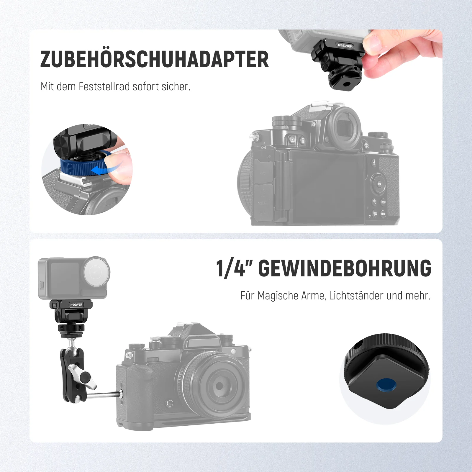 NEEWER AC012 Magnetische Halterung Adapter für Action 5 Pro 4 3 - Image 5