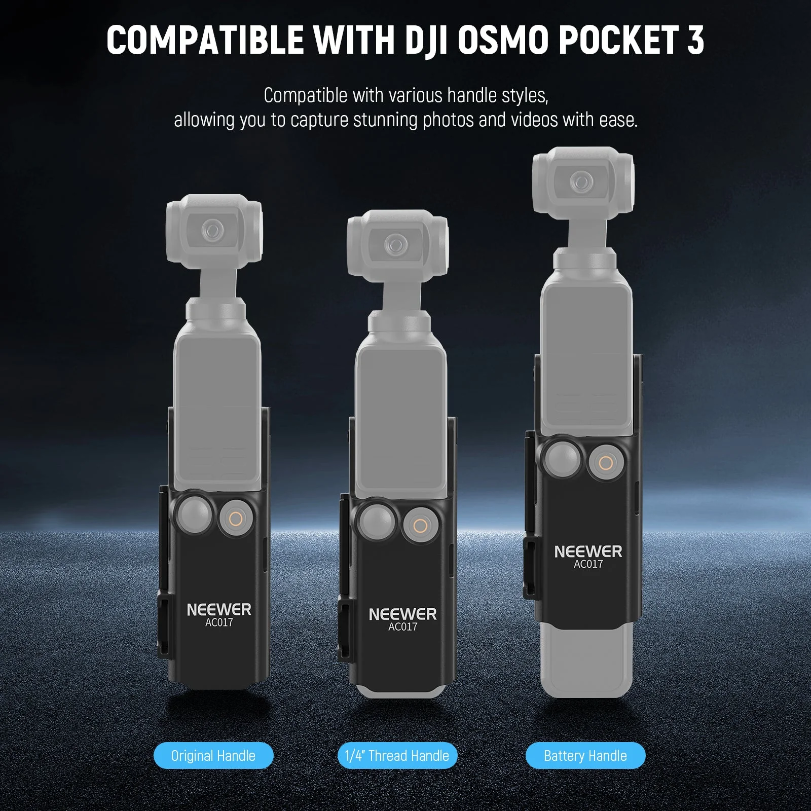 NEEWER BASICS AC017 Extension Mount Adapter für DJI Osmo Pocket 3 - Image 3