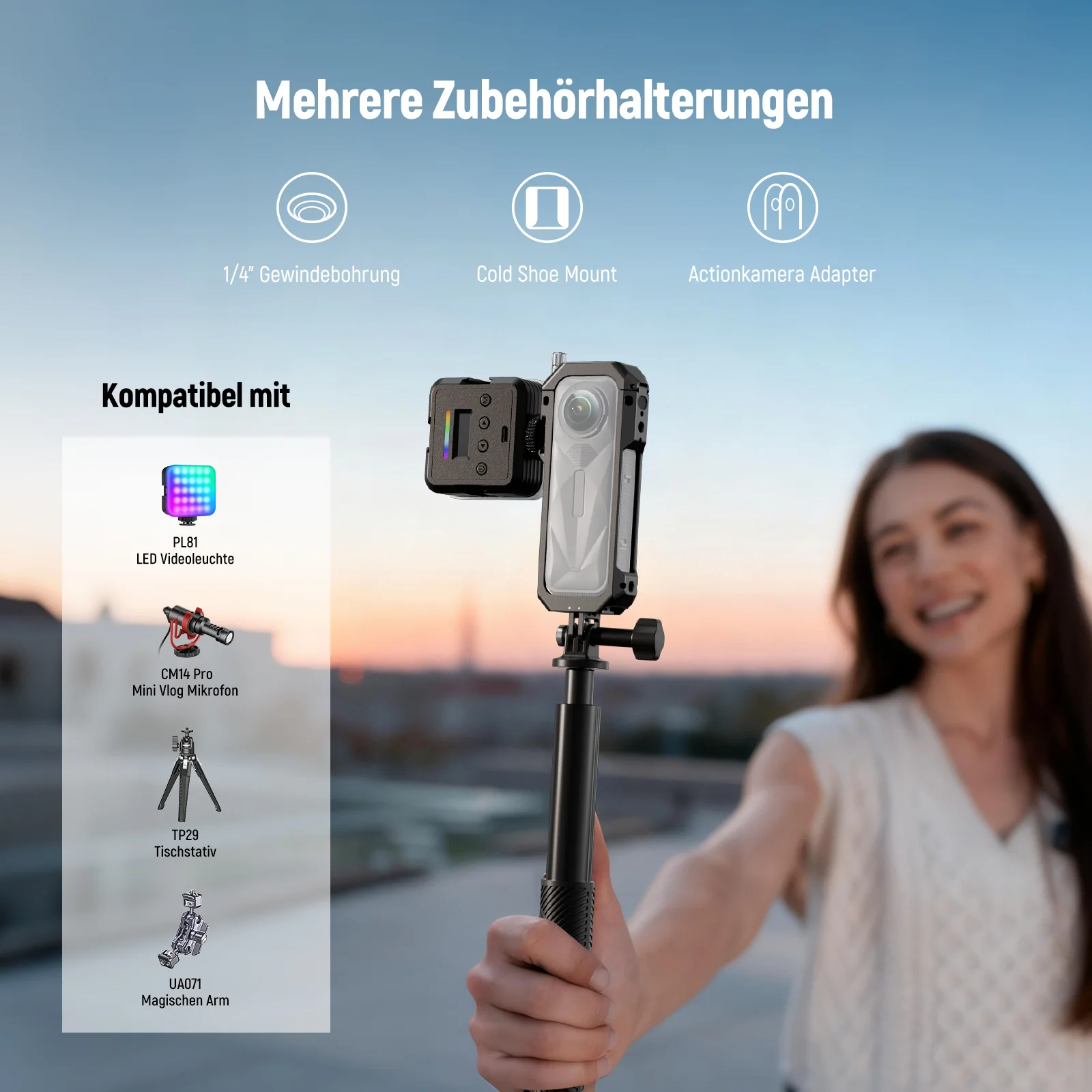 NEEWER AC033 Kamera Käfig kompatibel mit Insta360 X5 - Image 4