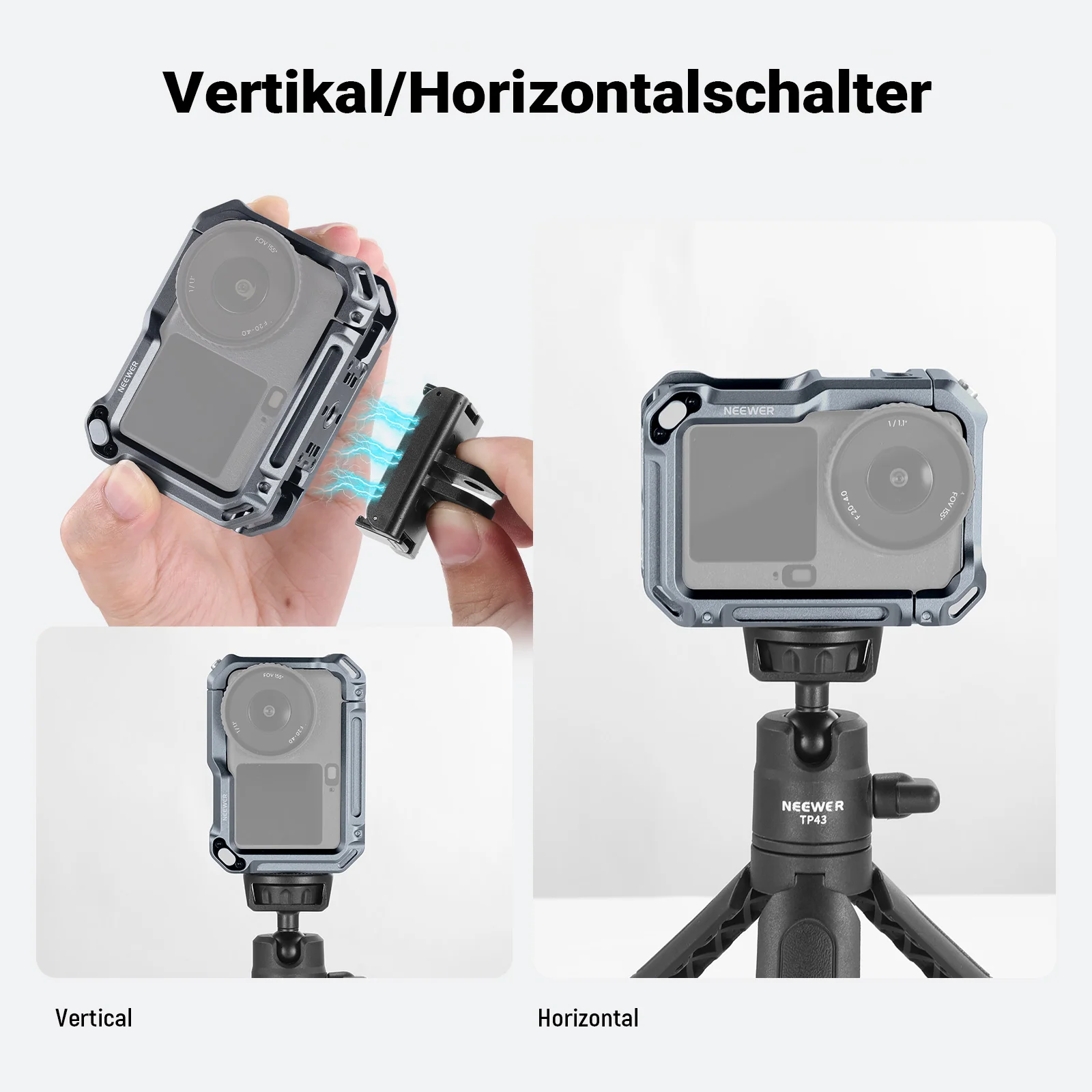 NEEWER AC049 Actionkamera Cage für DJI Osmo Action 6 - Image 6