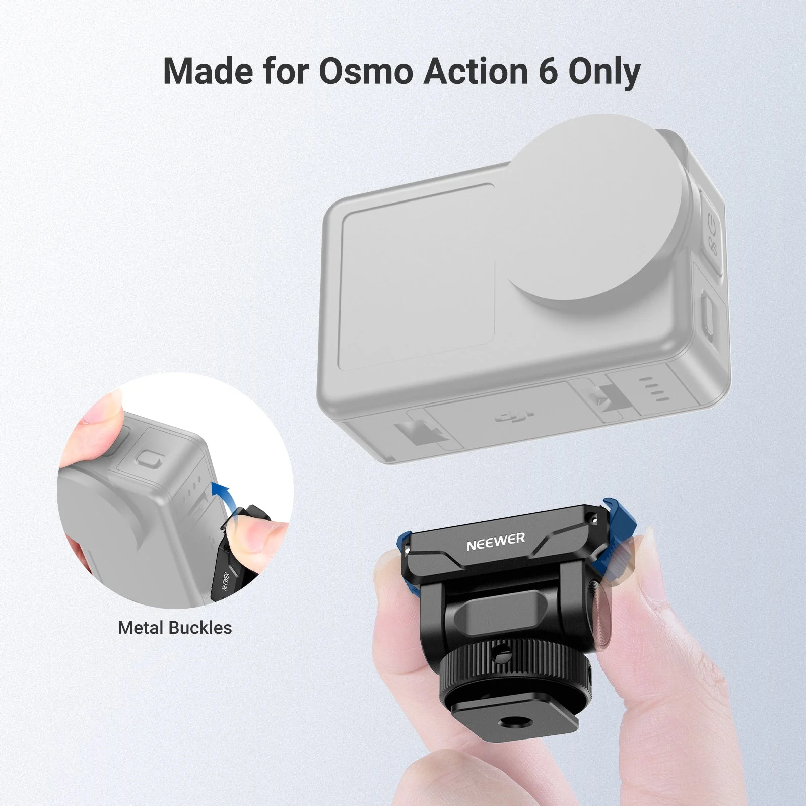 NEEWER AC072 Magnetische Schnellwechselhalterung für DJI Osmo Action 6 - Image 3
