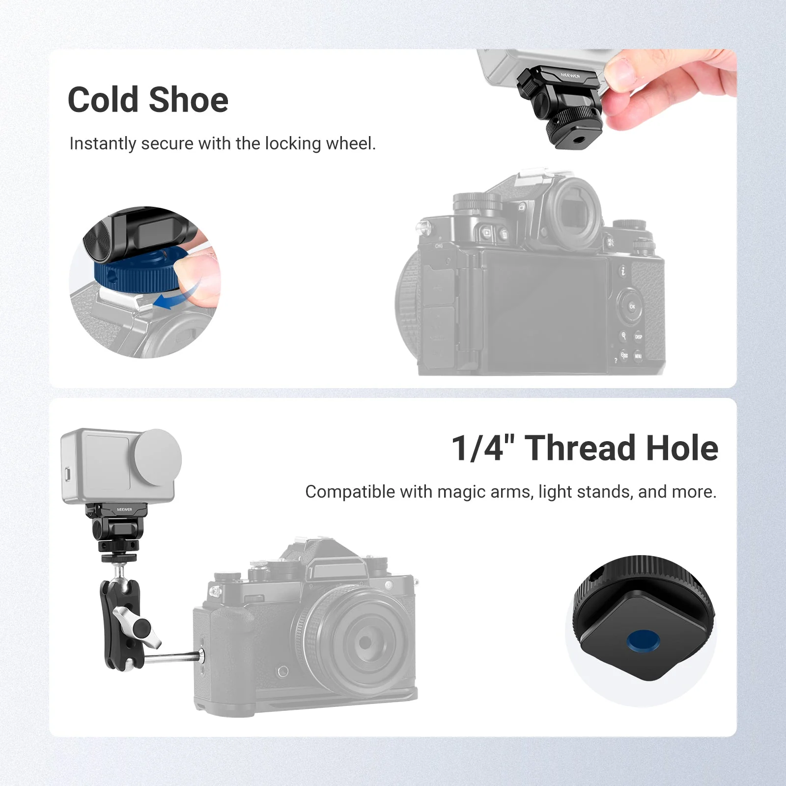 NEEWER AC072 Magnetische Schnellwechselhalterung für DJI Osmo Action 6 - Image 4