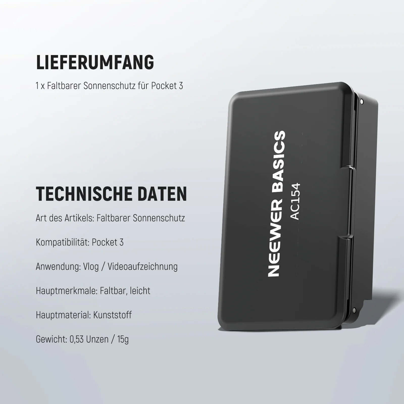NEEWER AC154 Bildschirm Sonnenschutz für DJI OSMO Pocket 3 - Image 7
