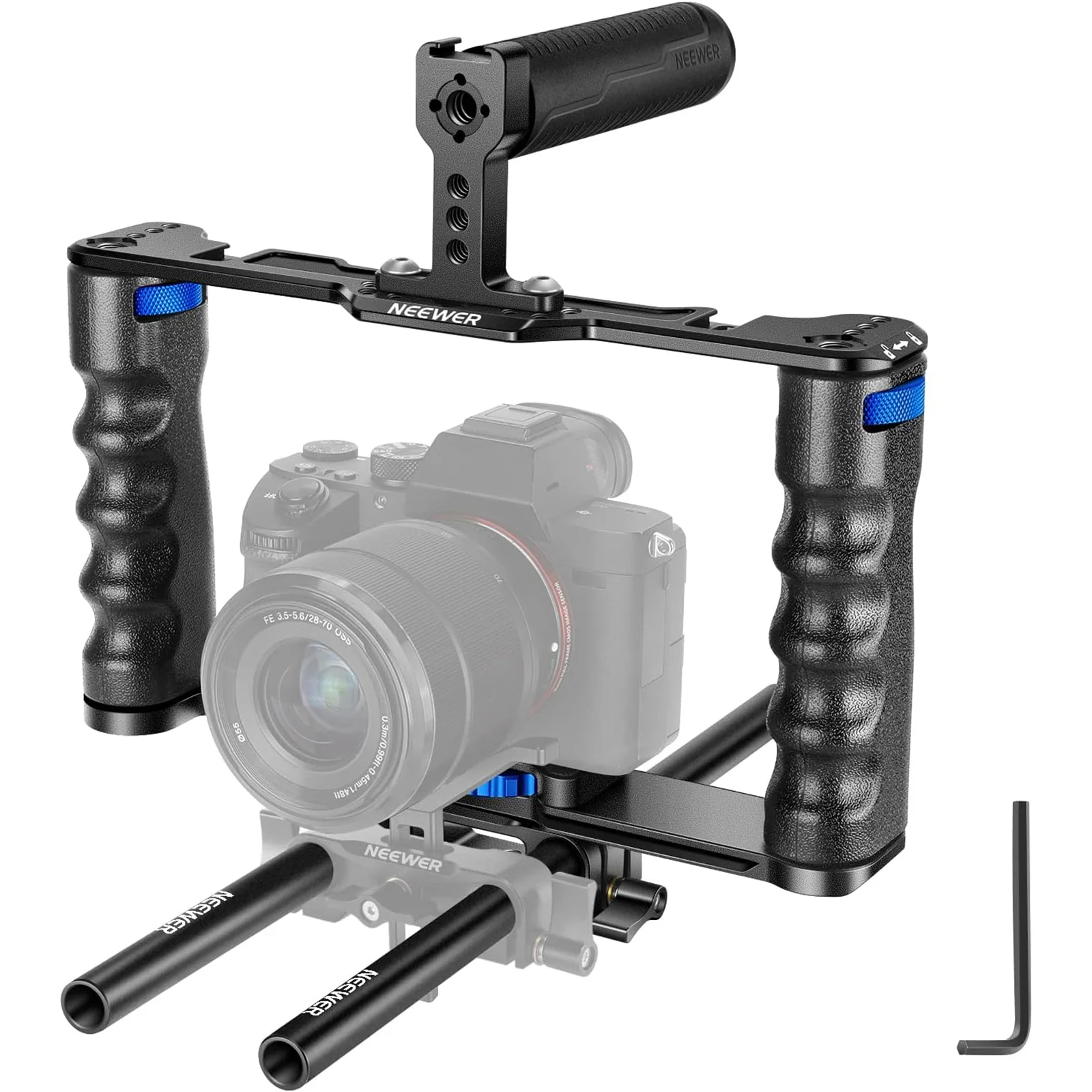 NEEWER VS107 Kamera Videokäfig Rig mit Oberem Griff und Aluminiumlegierung