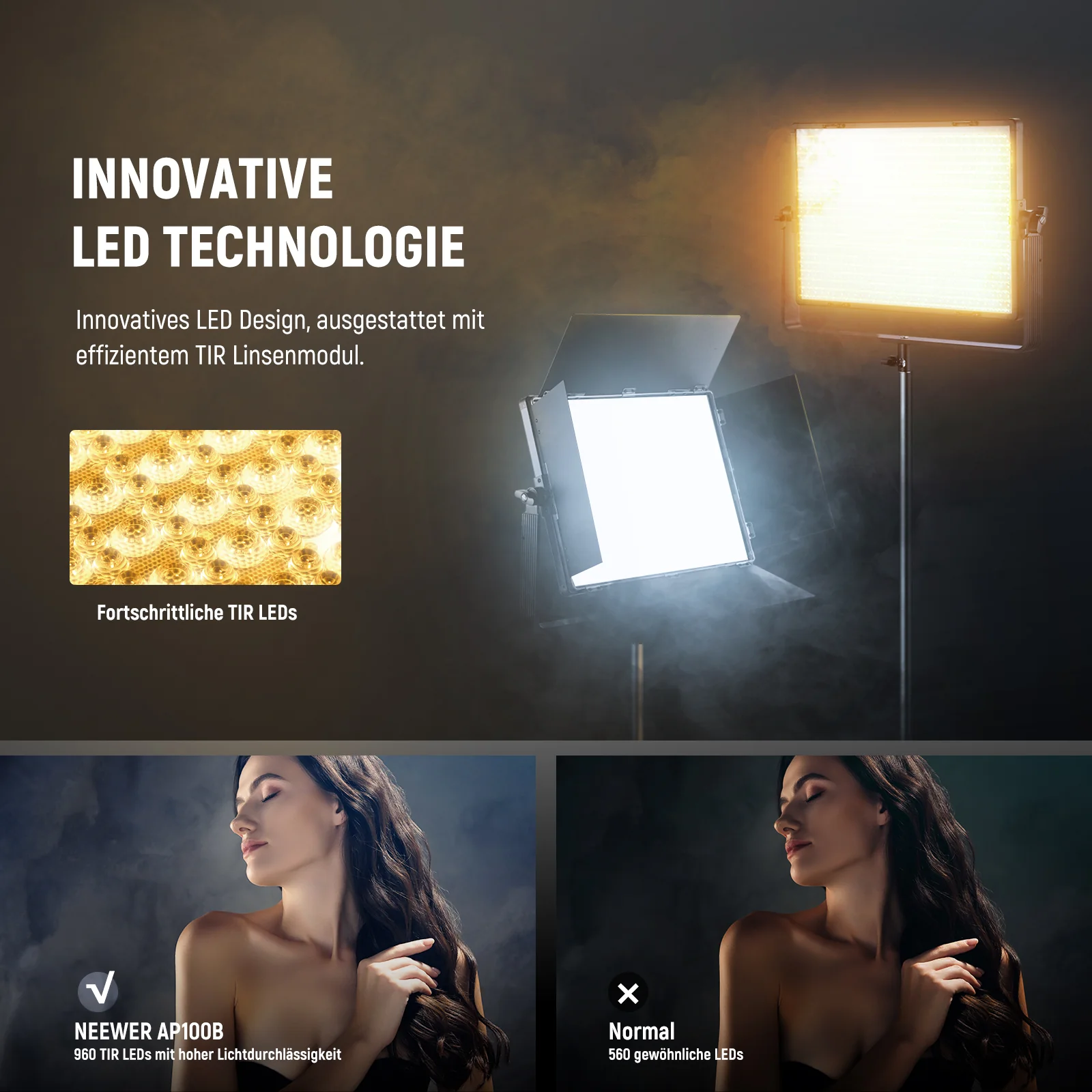 NEEWER AP100B 100W Bi-Color LED Video Leuchtpanel - Image 2