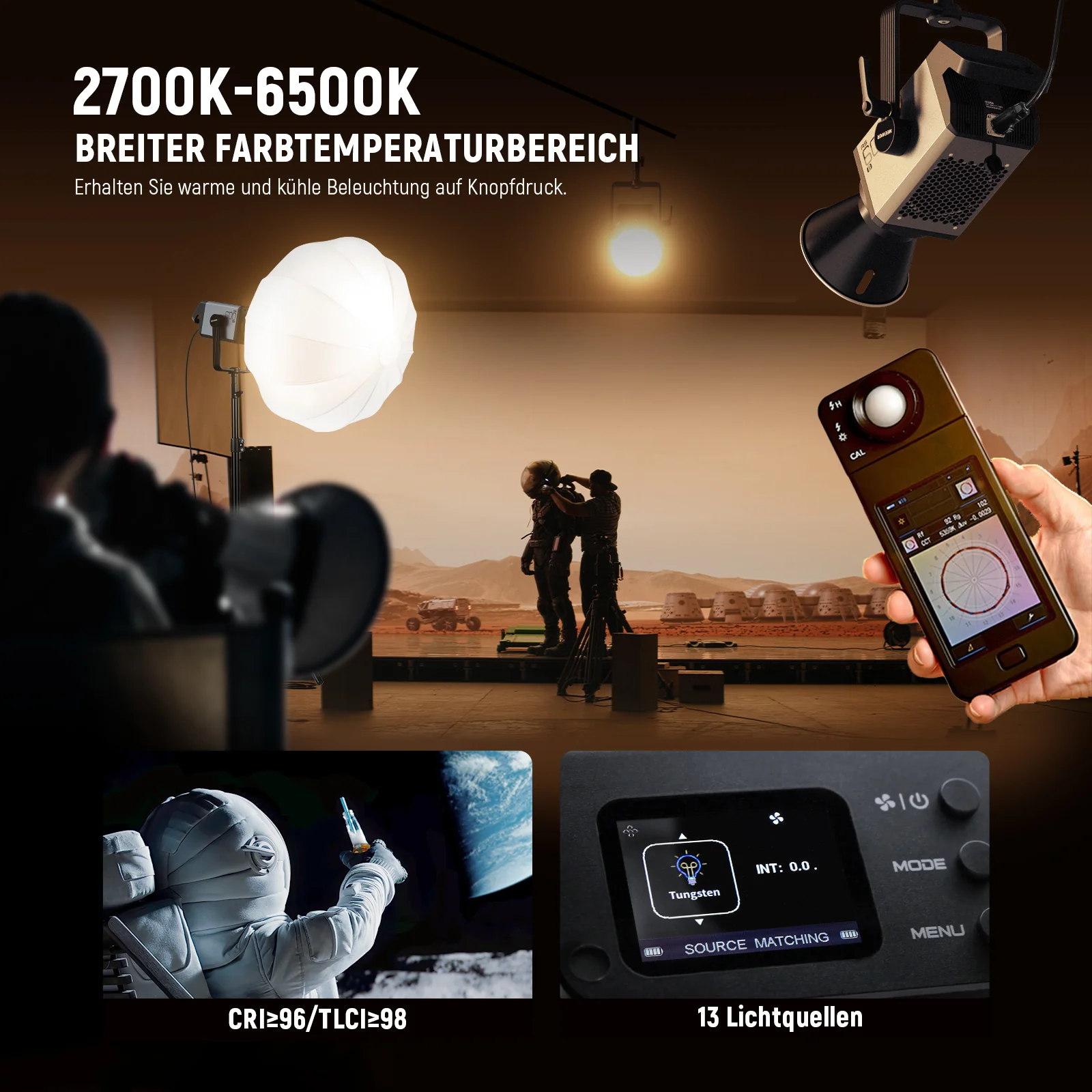 NEEWER AS600B 600W COB Videoleuchte - Image 3