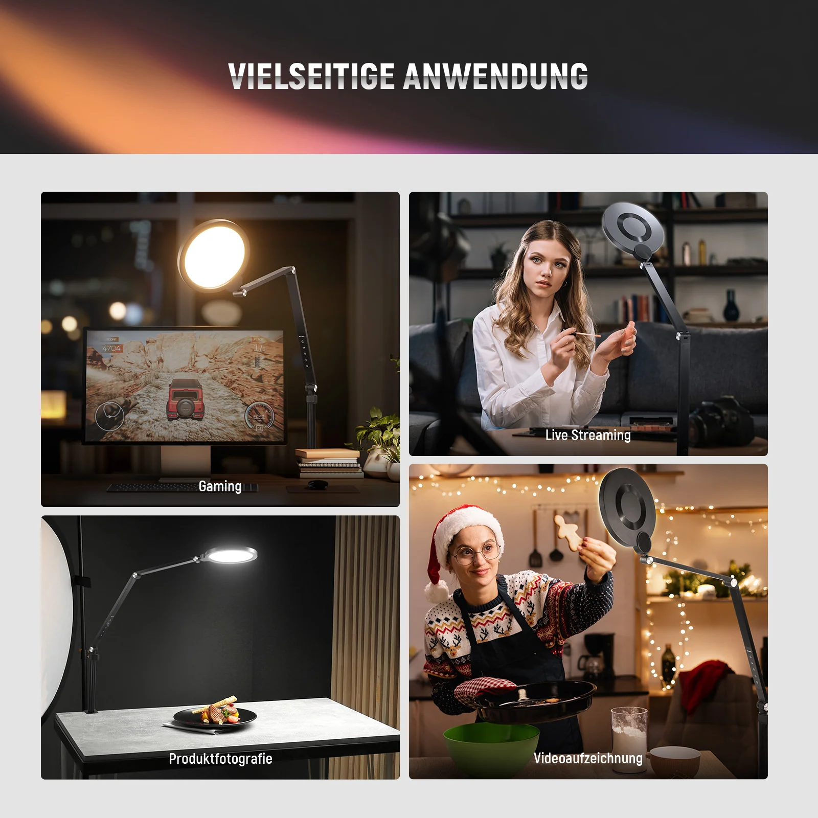 NEEWER BASICS R18 18W 7" Tisch Ringlicht mit Tischhalterung - Image 8
