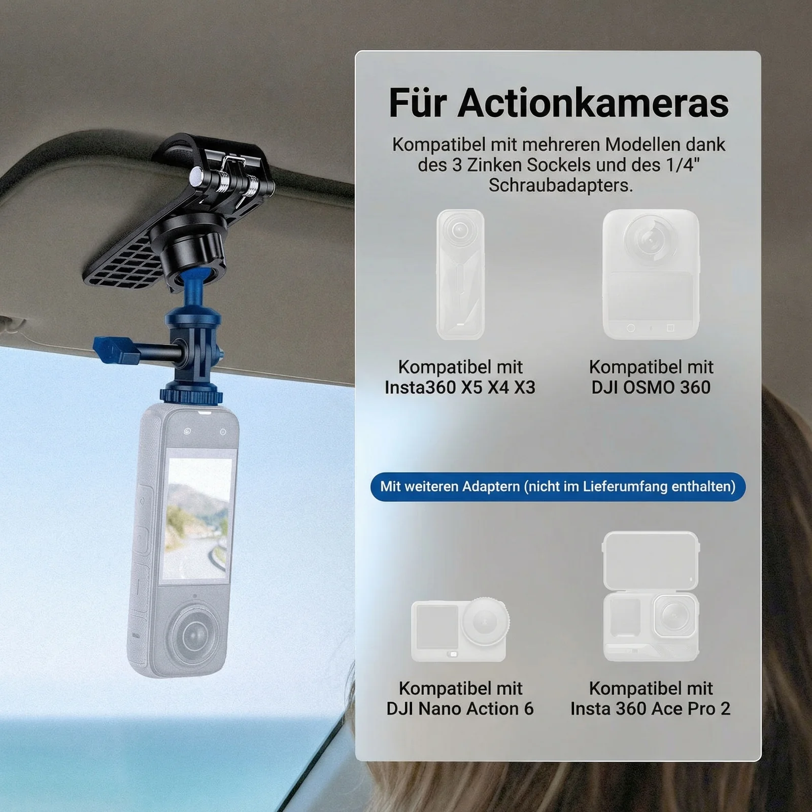 NEEWER BASICS AC055 Auto Sonnenblende Halterung - Image 6
