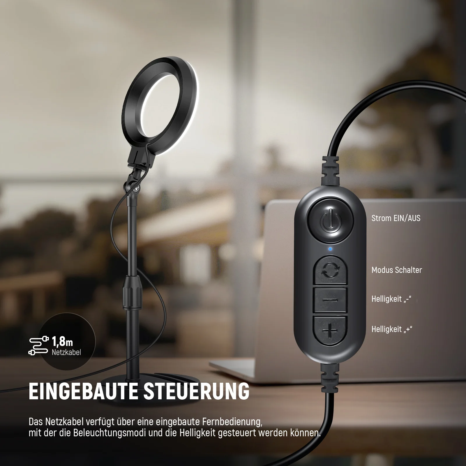 NEEWER BASICS BR60 5"/13cm Tisch Ringlicht mit Ständer - Image 12