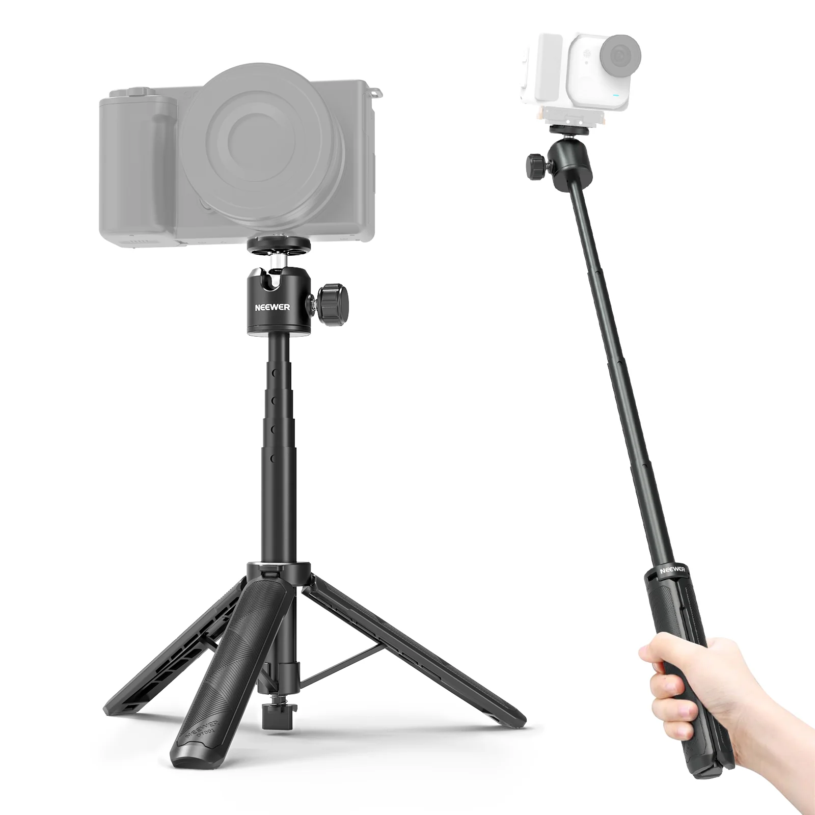 NEEWER BASICS DT001 Ausziehbarer Selfie Stick Stativ
