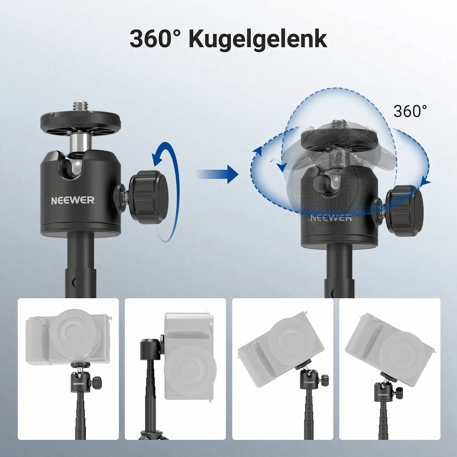 NEEWER BASICS DT001 Ausziehbarer Selfie Stick Stativ - Image 4