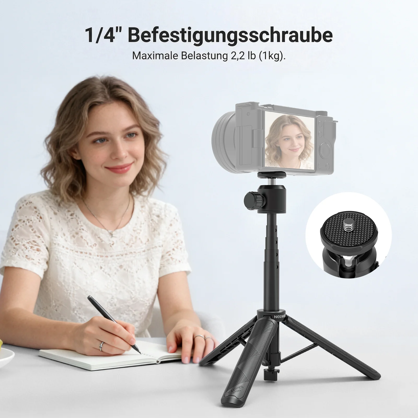 NEEWER BASICS DT001 Ausziehbarer Selfie Stick Stativ - Image 5