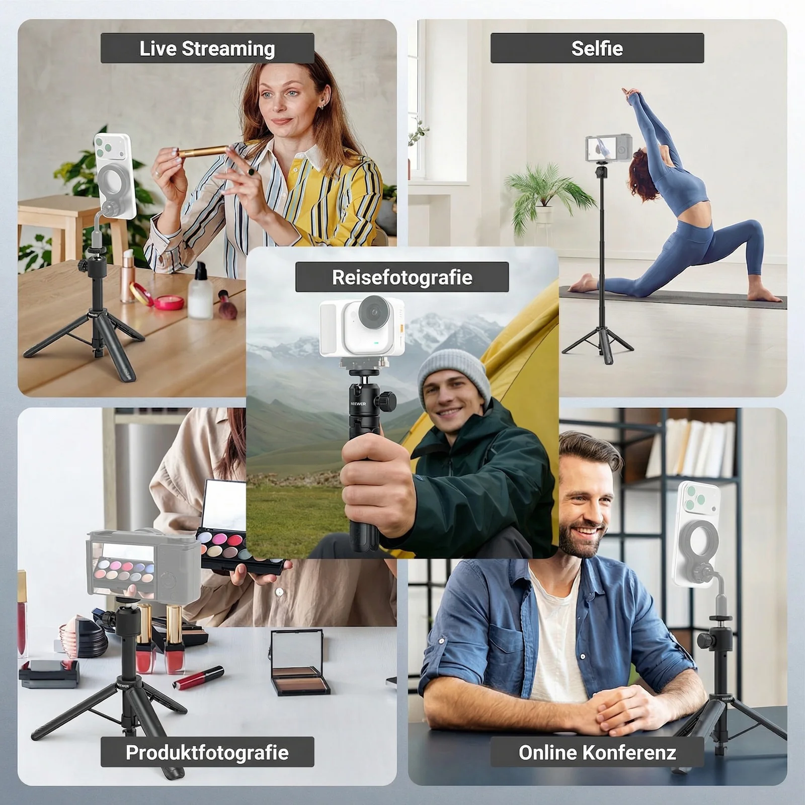 NEEWER BASICS DT001 Ausziehbarer Selfie Stick Stativ - Image 7