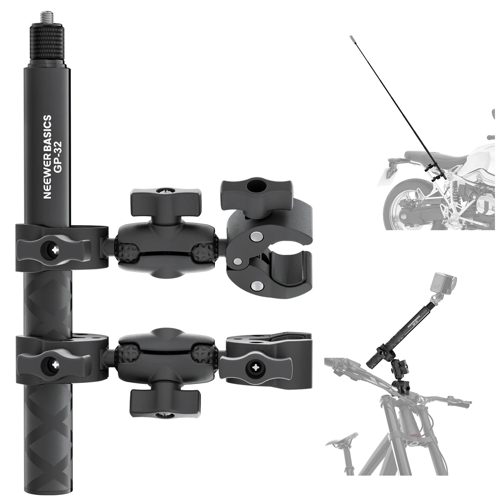 NEEWER BASICS GP-32 Motorrad Klemmhalterung Zubehör Set