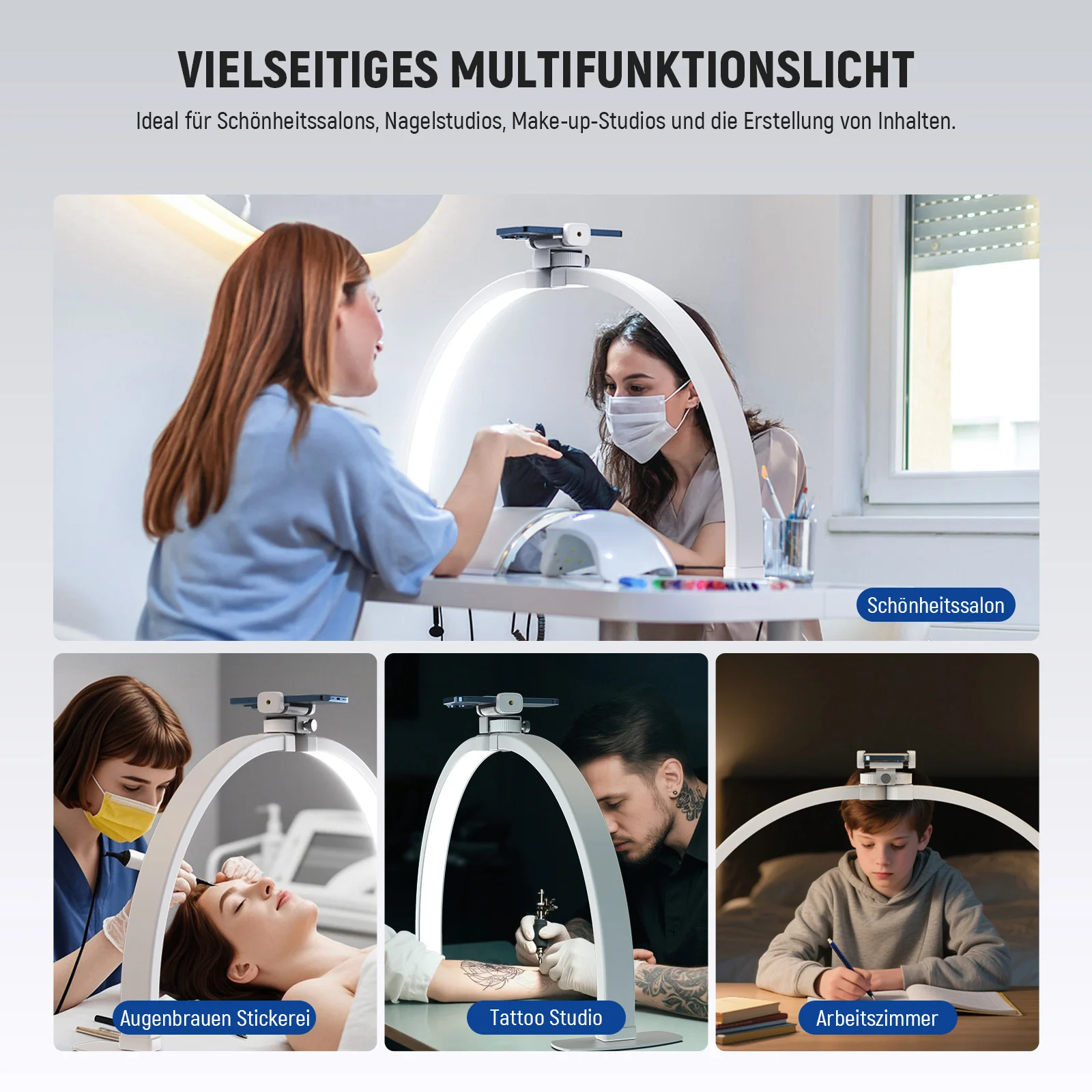 NEEWER BASICS HM02-D 36W 29" Halbmond Nagellampe für Tisch - Image 7