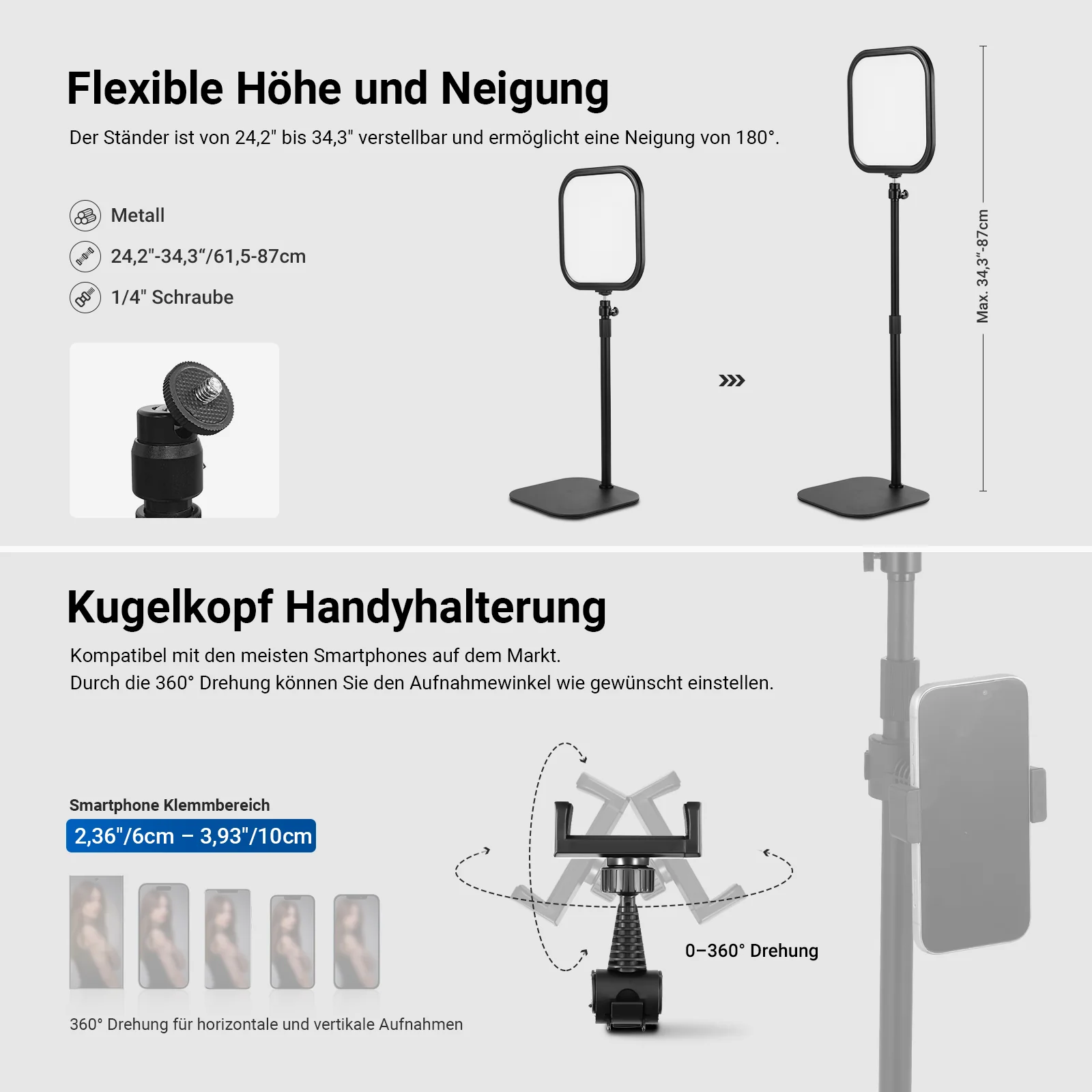 NEEWER BASICS L220 15W 10.8" Bi-Color Schreibtischlampe für Videokonferenz - Image 15