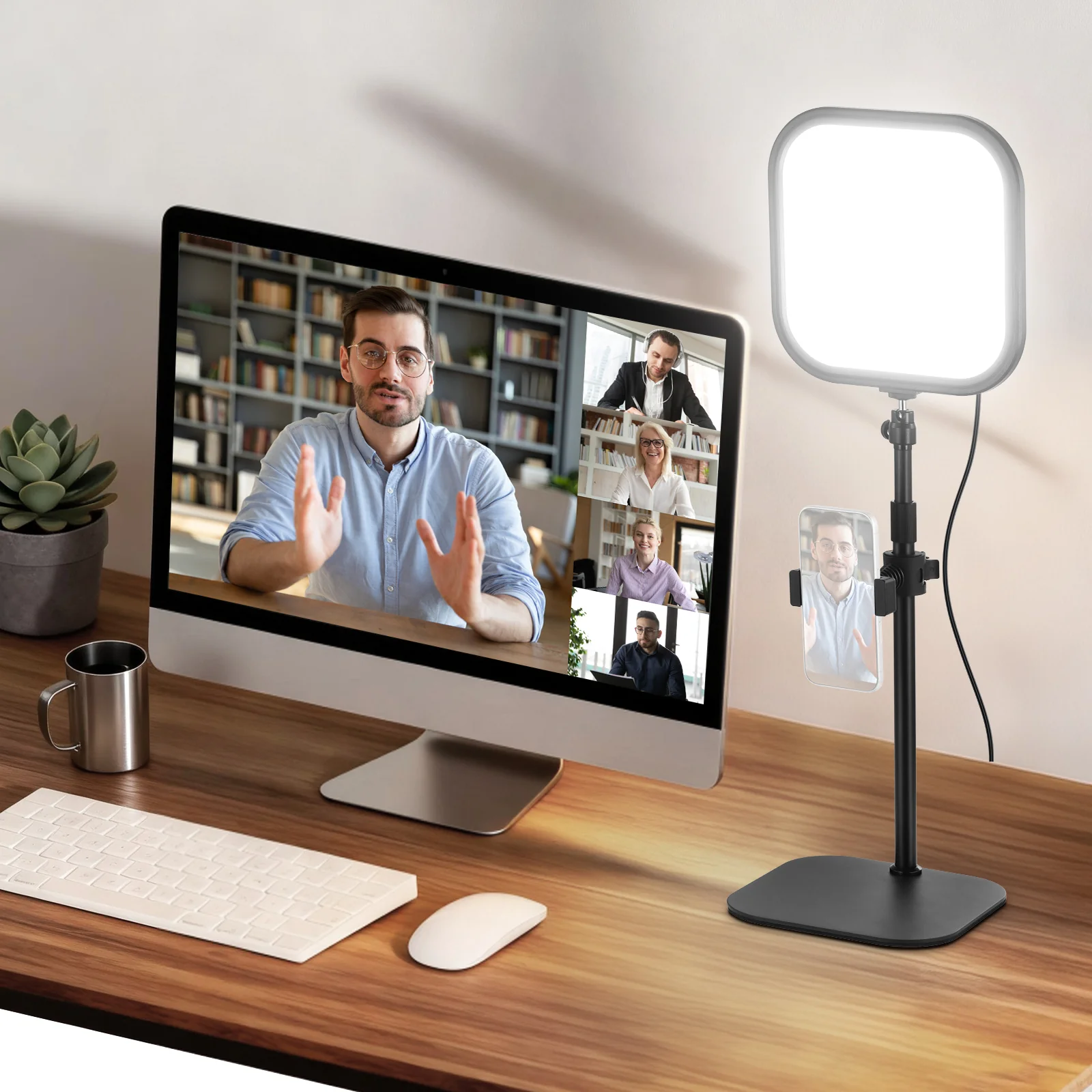 NEEWER BASICS L220 15W 10.8" Bi-Color Schreibtischlampe für Videokonferenz - Image 2