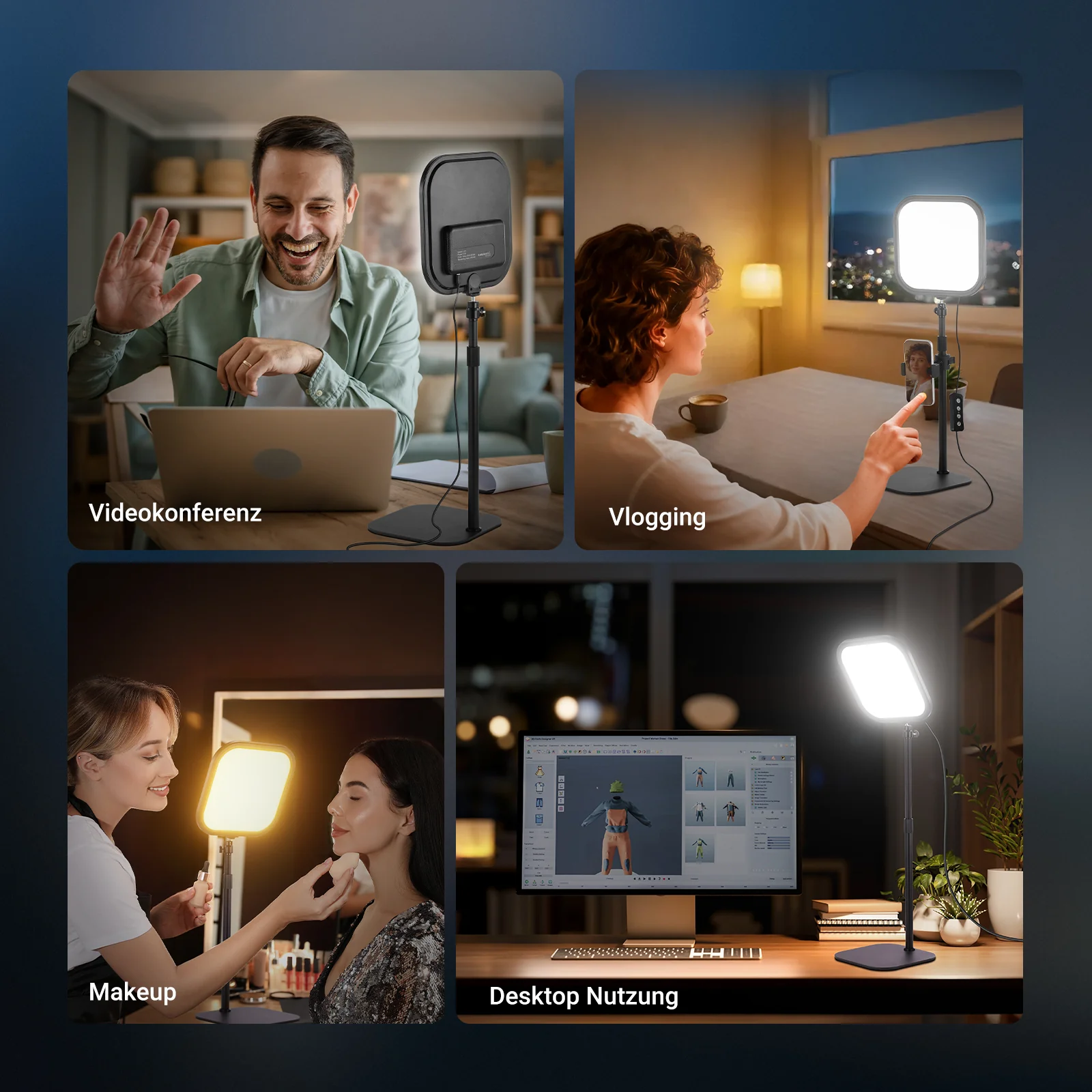 NEEWER BASICS L220 15W 10.8" Bi-Color Schreibtischlampe für Videokonferenz - Image 8