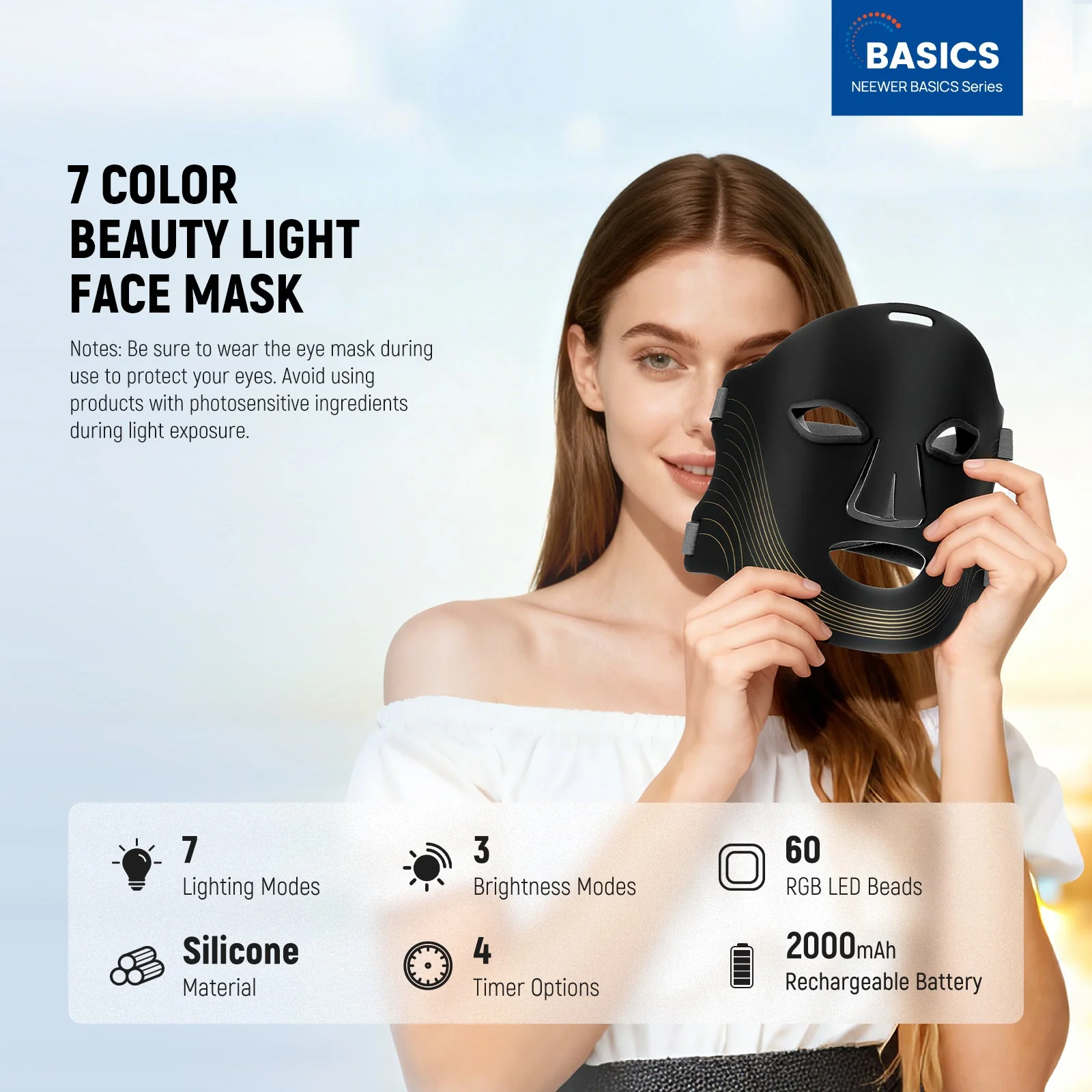 NEEWER BASICS M08 LED Gesichtsmaske Lichttherapie - Image 3