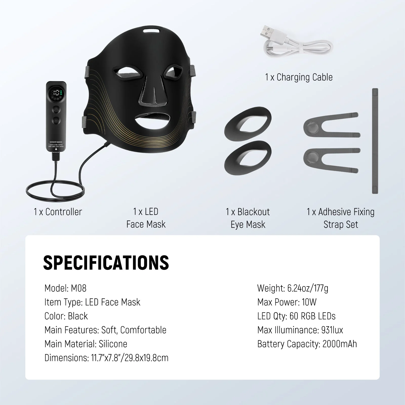 NEEWER BASICS M08 LED Gesichtsmaske Lichttherapie - Image 9