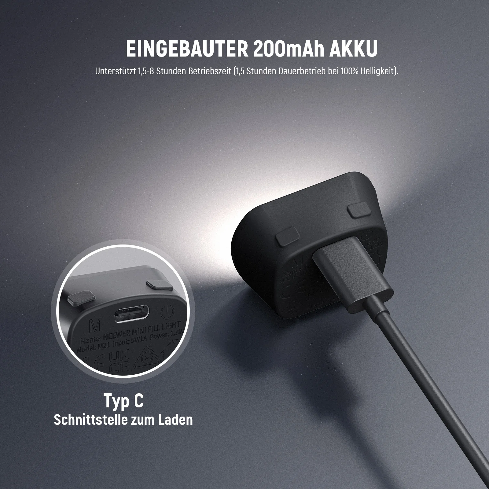 NEEWER BASICS M21 Magnetische Kamera Licht für DJI OSMO Pocket 3 - Image 15