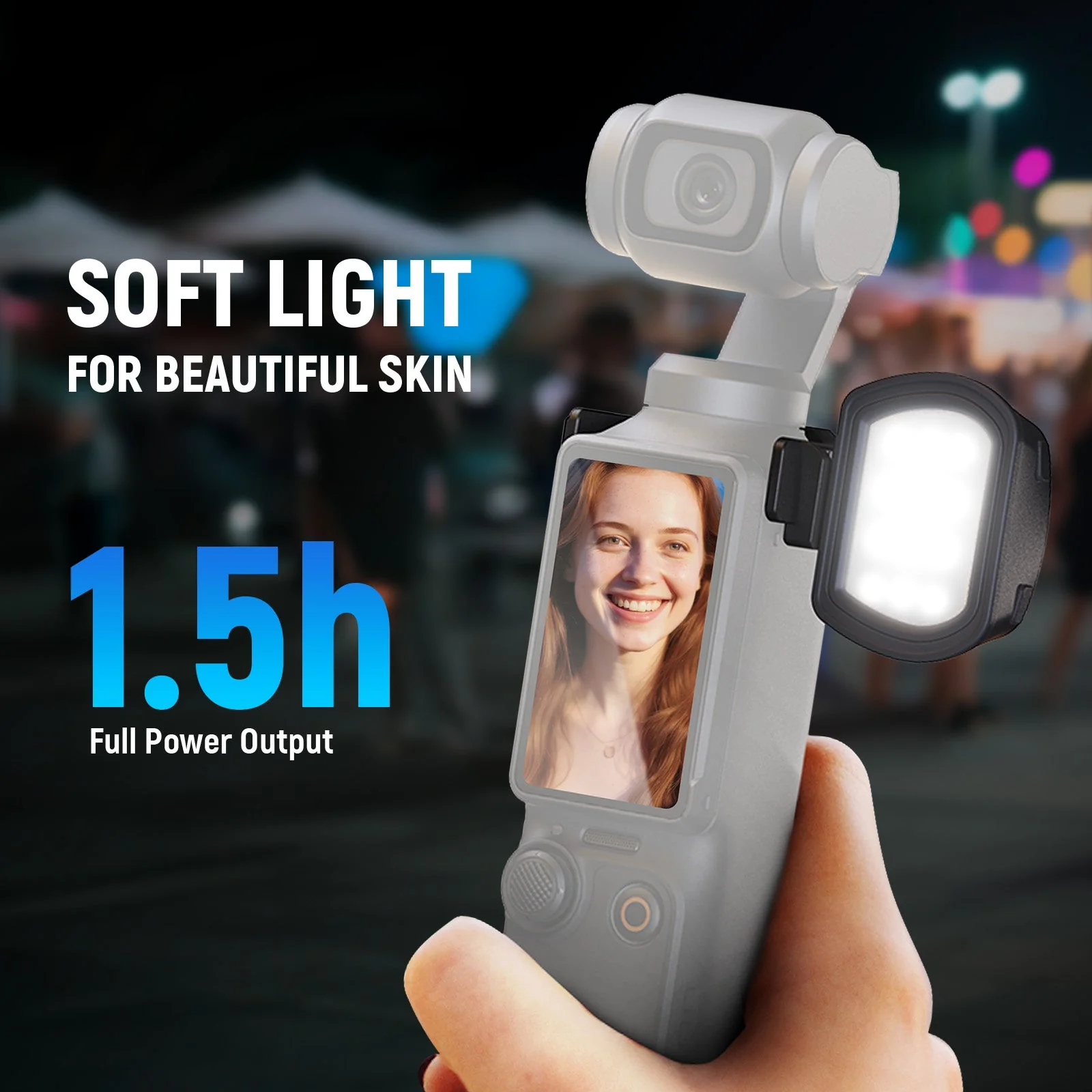 NEEWER BASICS M21C magnetisches RGB Selfie Licht für DJI OSMO Pocket 3 - Image 4