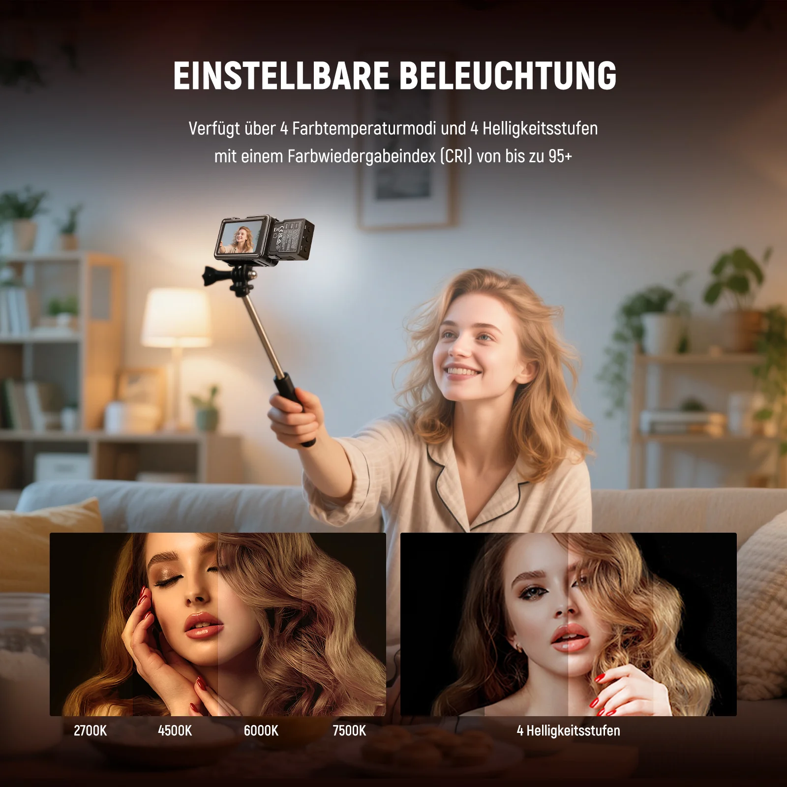 NEEWER BASICS M25/M26 magnetisches LED Videolicht für DJI OSMO Nano Action 3/4/5 Pro - Image 11