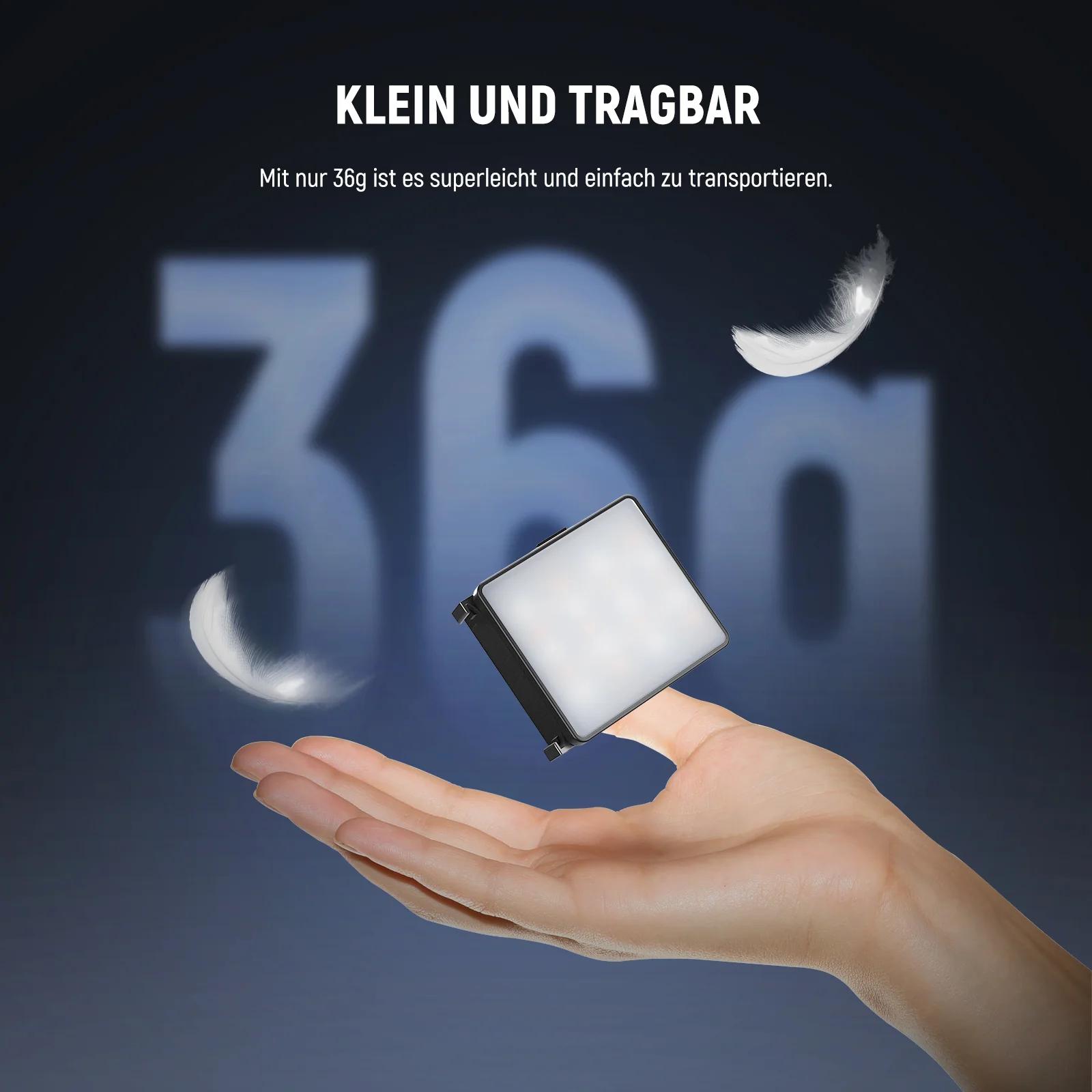 NEEWER BASICS M25/M26 magnetisches LED Videolicht für DJI OSMO Nano Action 3/4/5 Pro - Image 5