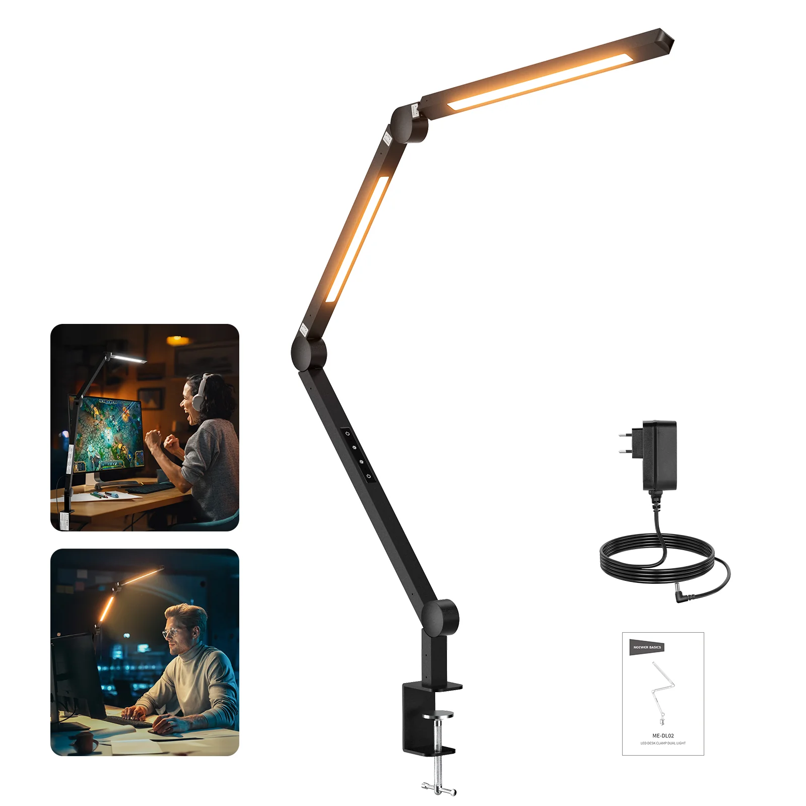 NEEWER BASICS ME-DL02 12W Clip On Schreibtischlampe