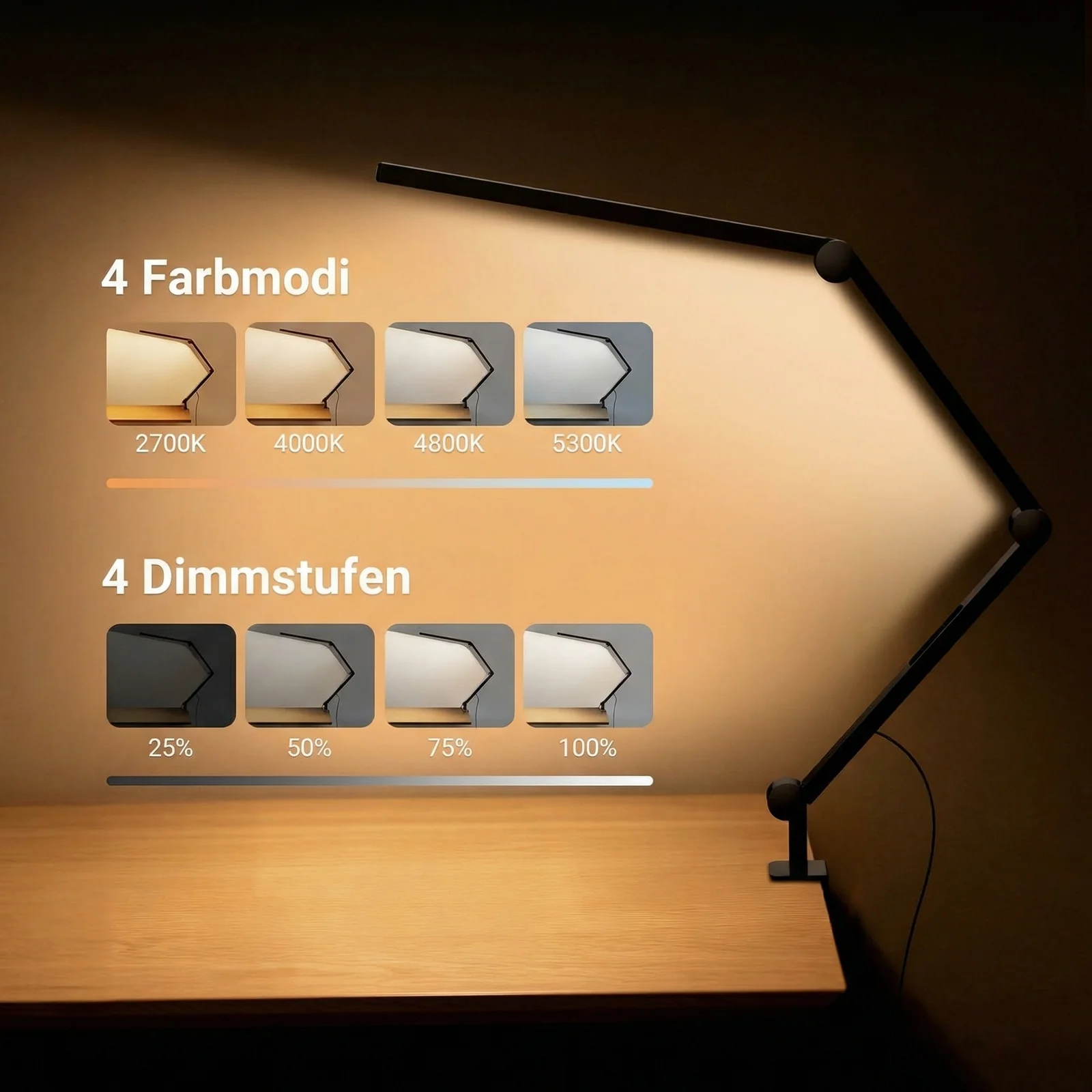 NEEWER BASICS ME-DL02 12W Clip On Schreibtischlampe - Image 3