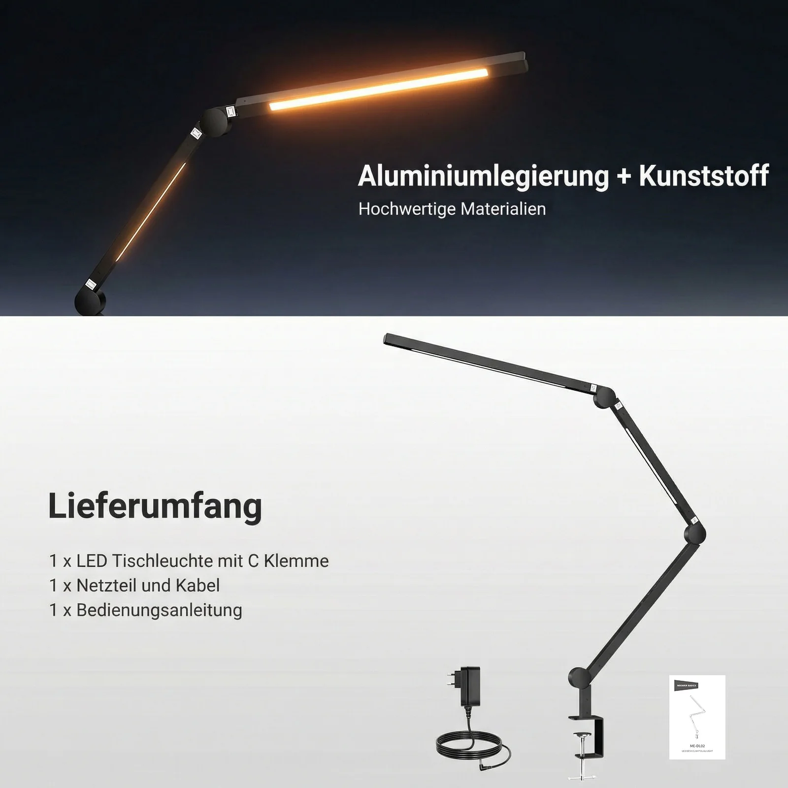 NEEWER BASICS ME-DL02 12W Clip On Schreibtischlampe - Image 8