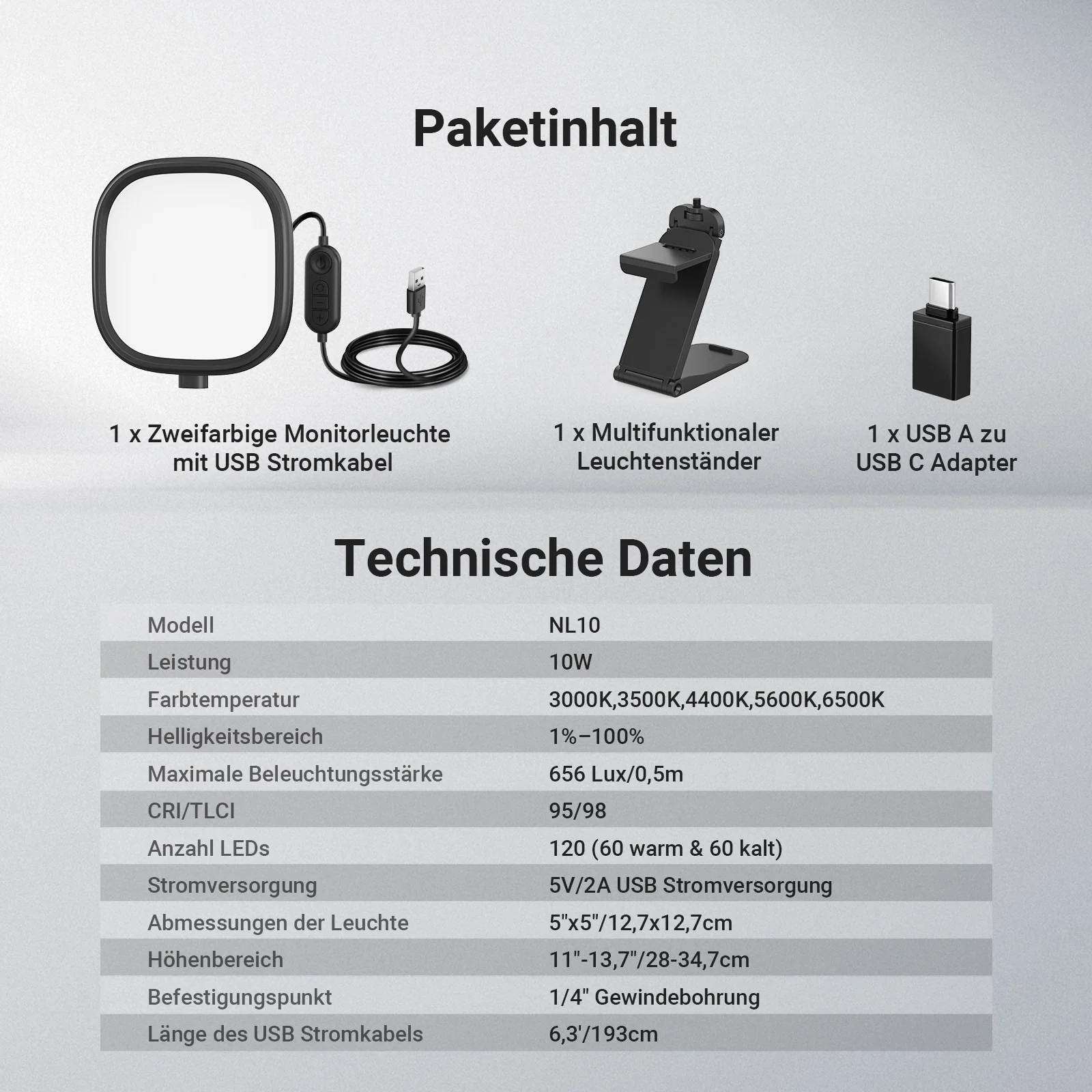 NEEWER BASICS NL10 5" 10W Vollbild Leuchte - Image 8