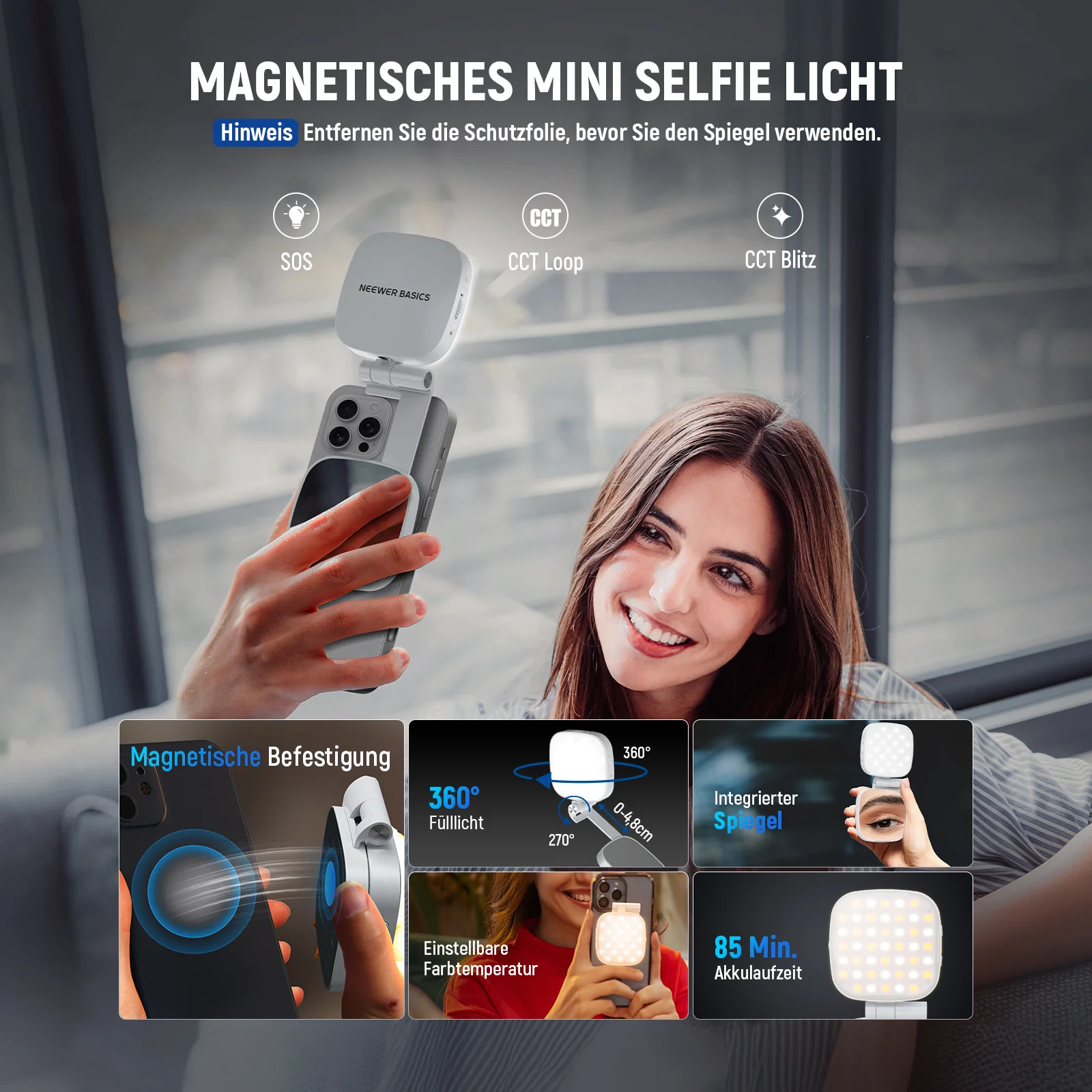 NEEWER BASICS NL45B Magnetisches Selfie Licht - Image 12