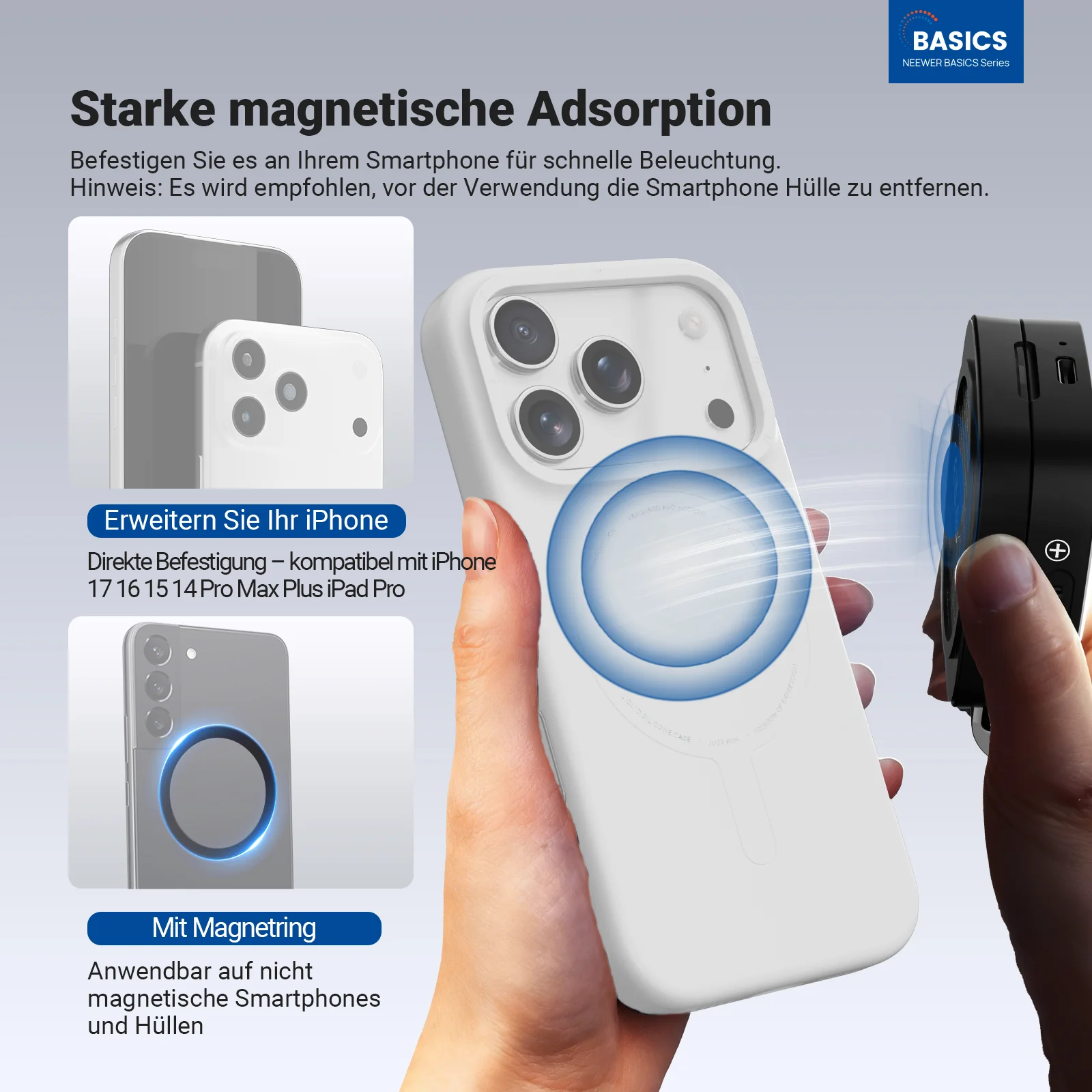 NEEWER BASICS NL45B Magnetisches Selfie Licht - Image 2