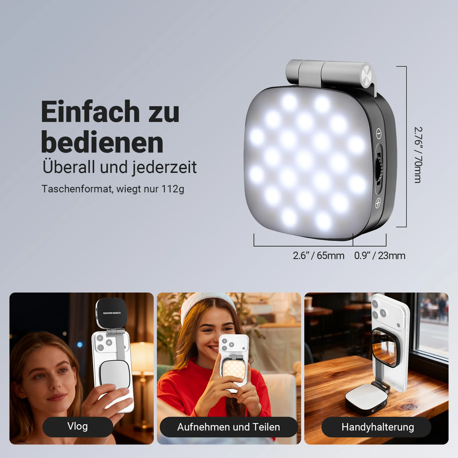 NEEWER BASICS NL45B Magnetisches Selfie Licht - Image 8