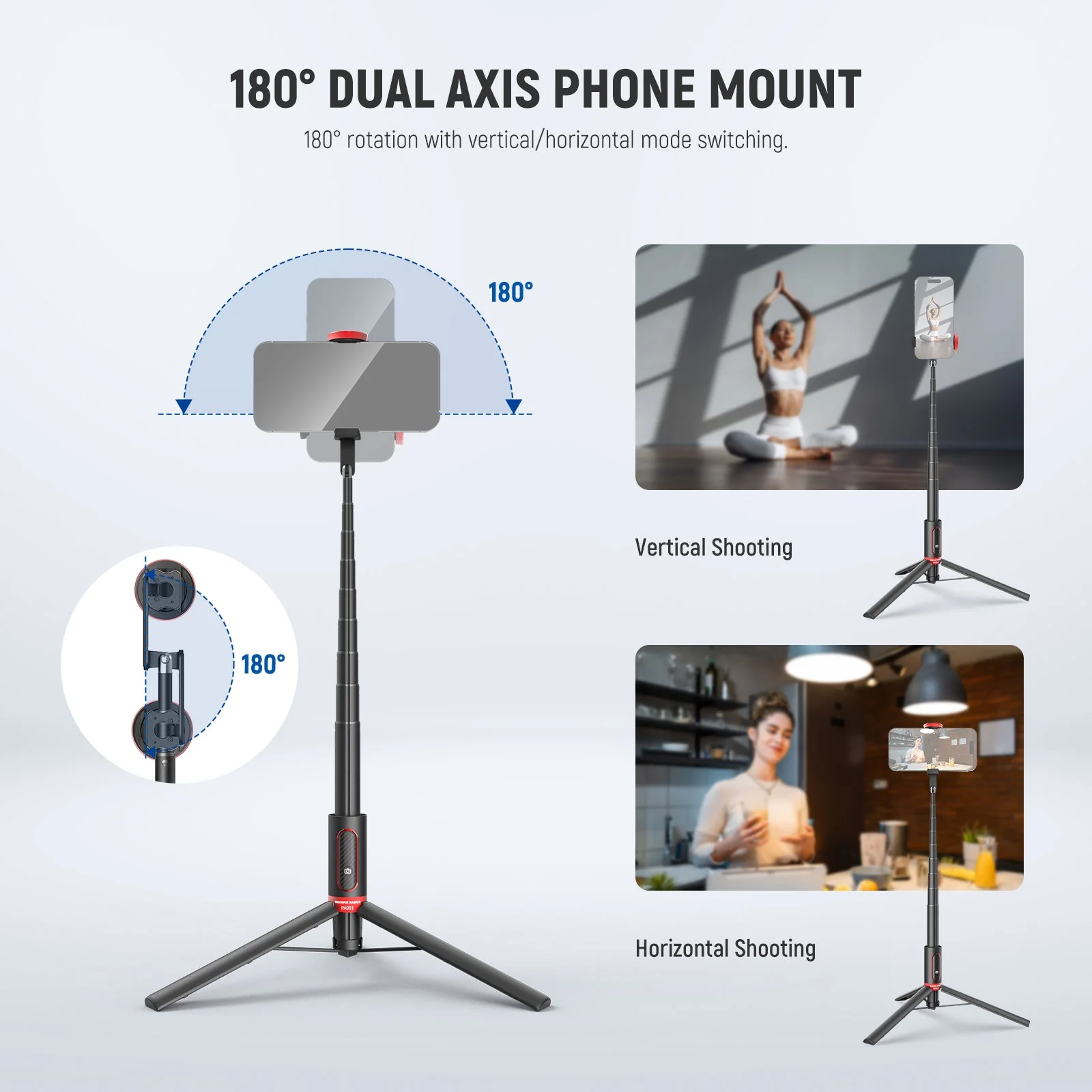 NEEWER BASICS PA991 147cm Selfie Stick Stativ - Image 4