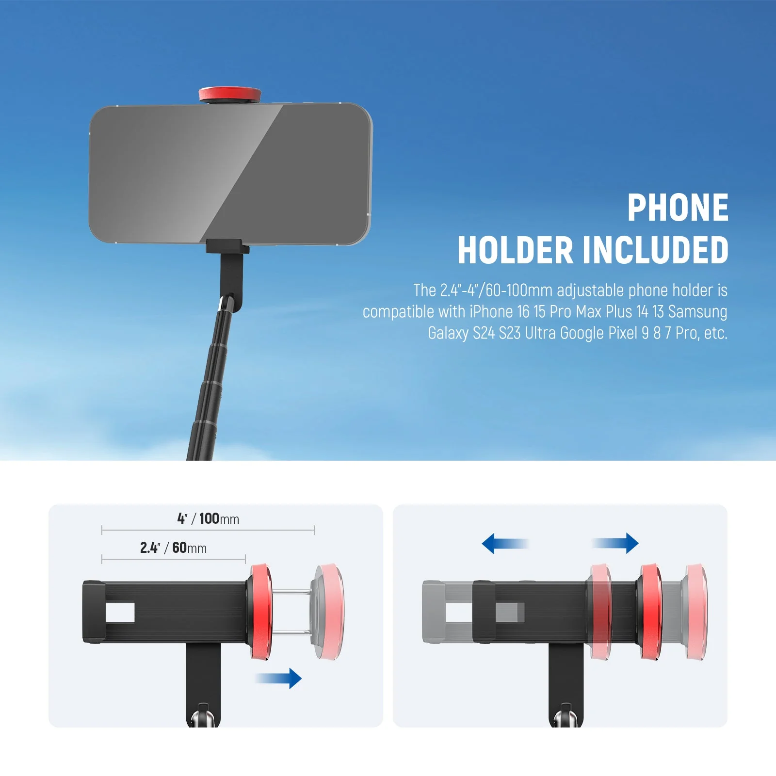 NEEWER BASICS PA991 147cm Selfie Stick Stativ - Image 6