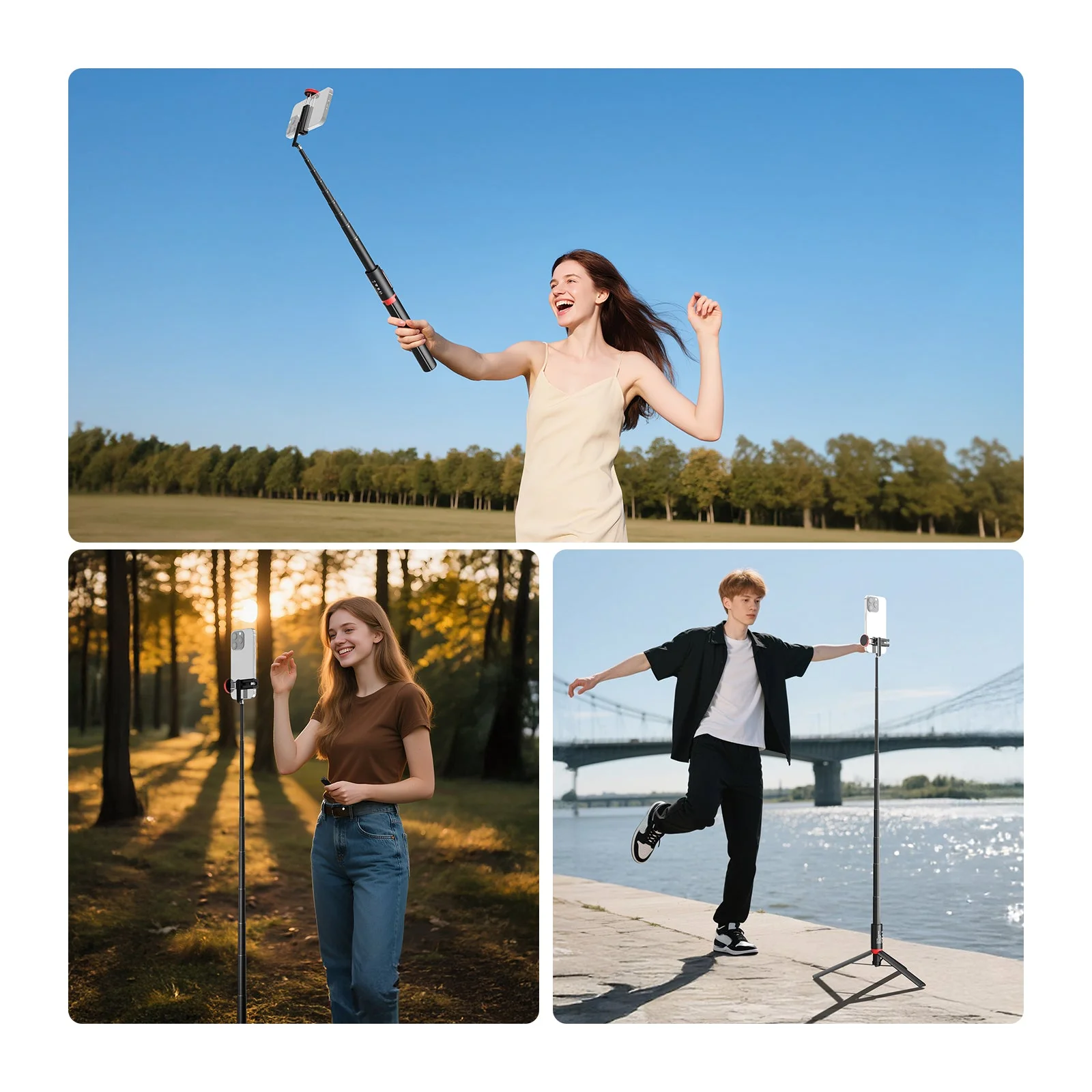 NEEWER BASICS PA991 147cm Selfie Stick Stativ - Image 7
