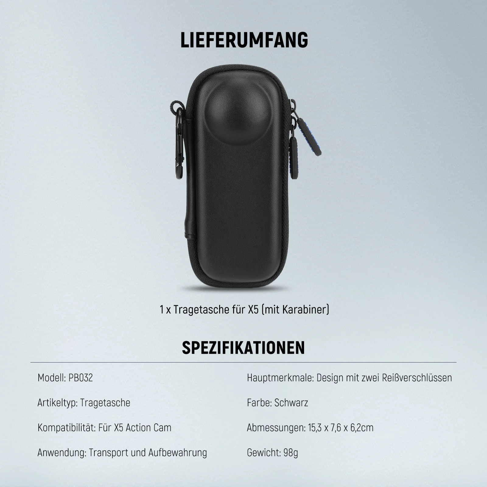 NEEWER BASICS PB032 Tasche Case für Insta360 X5 - Image 7