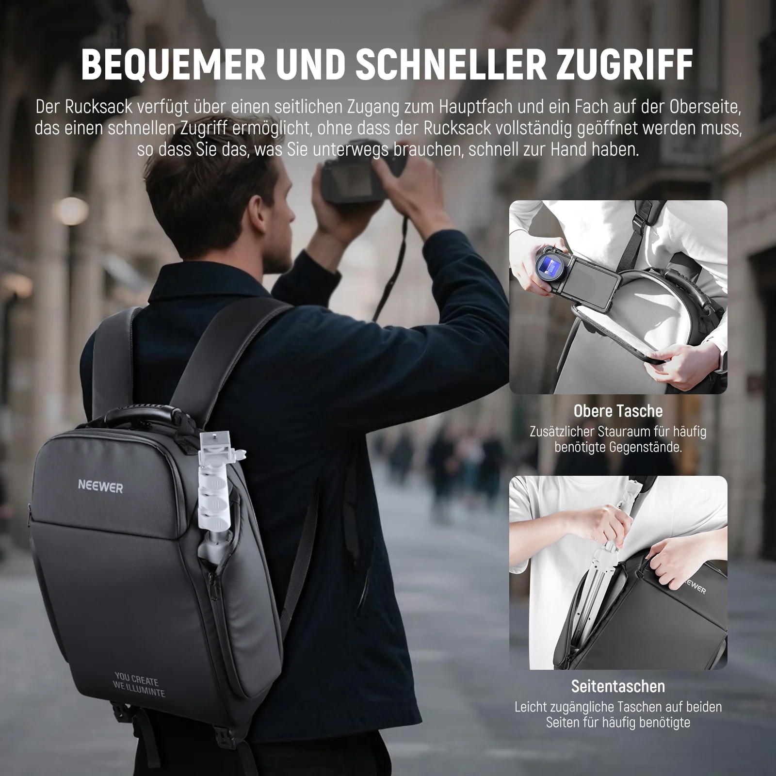 NEEWER BASICS PB26 44x27x19cm Kamerarucksack für Fotografen - Image 7