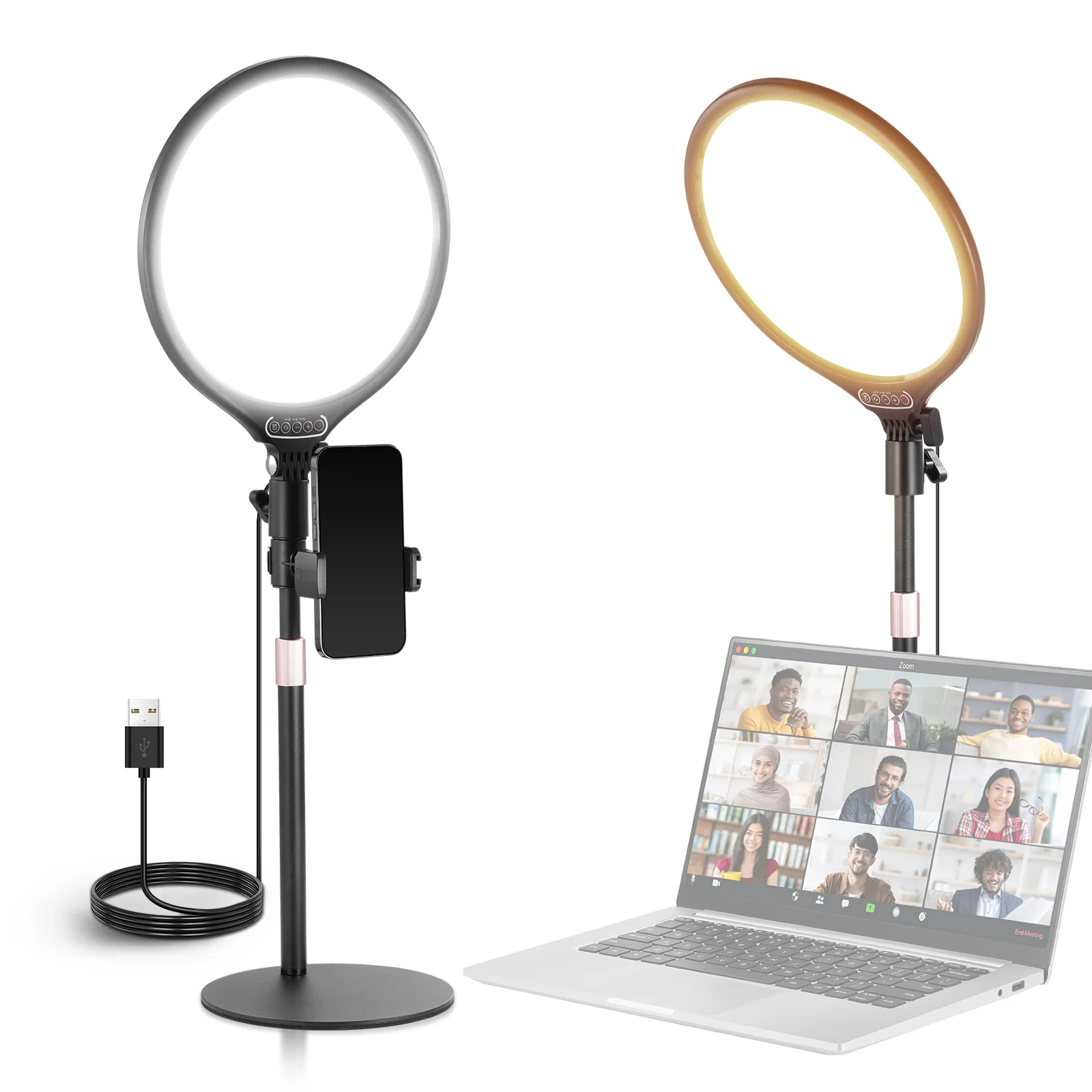 NEEWER BASICS R10 10,5" Rundes LED-Panellicht mit Handyhalterung - Image 9