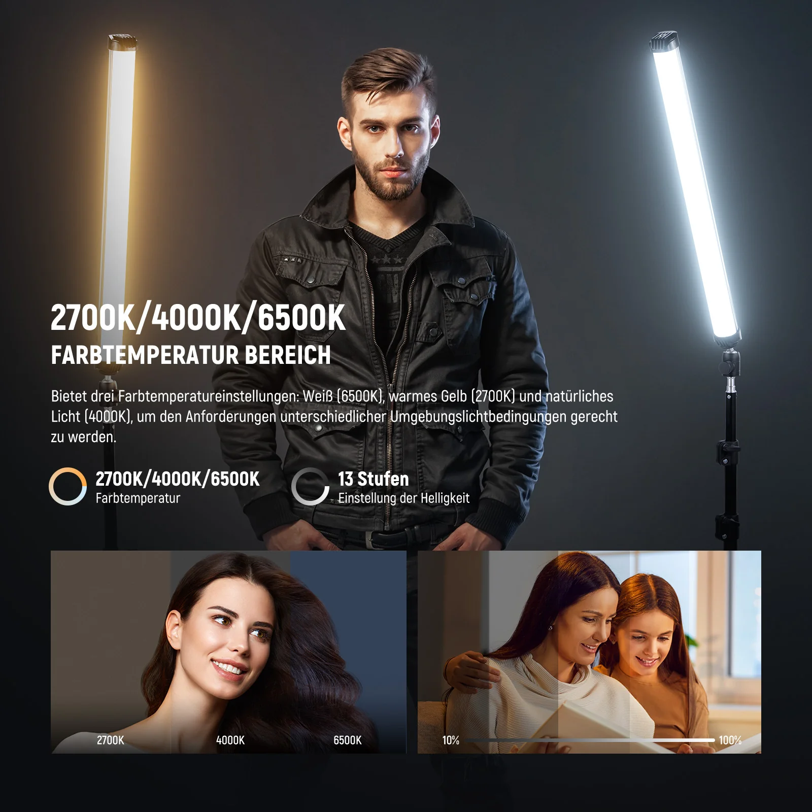 NEEWER BASICS SL50 21" Magnetischer RGB Lichtstab - Image 3