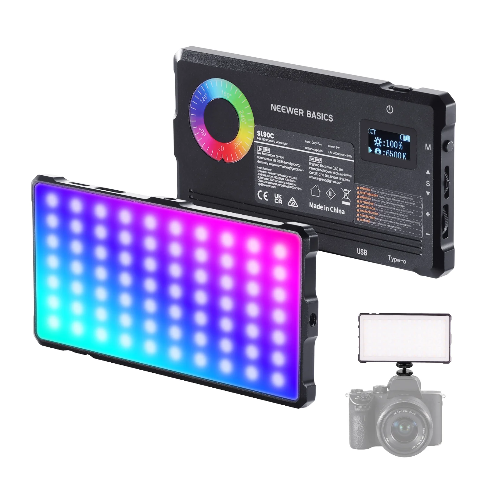 NEEWER BASICS SL90C RGB Videoleuchte