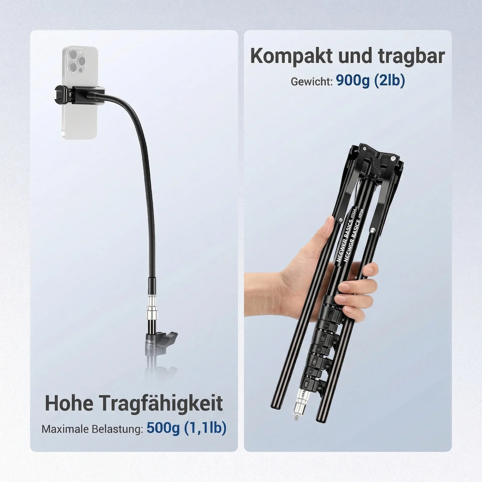 NEEWER BASICS ST014 Smartphone Stativ Stand mit flexiblem Arm - Image 6